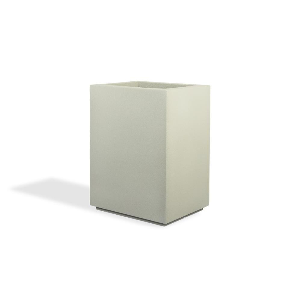 Greige Polystone Tall Rectangular Planter 23"L x 18"W x 30"H for Outdoor & Indoor
