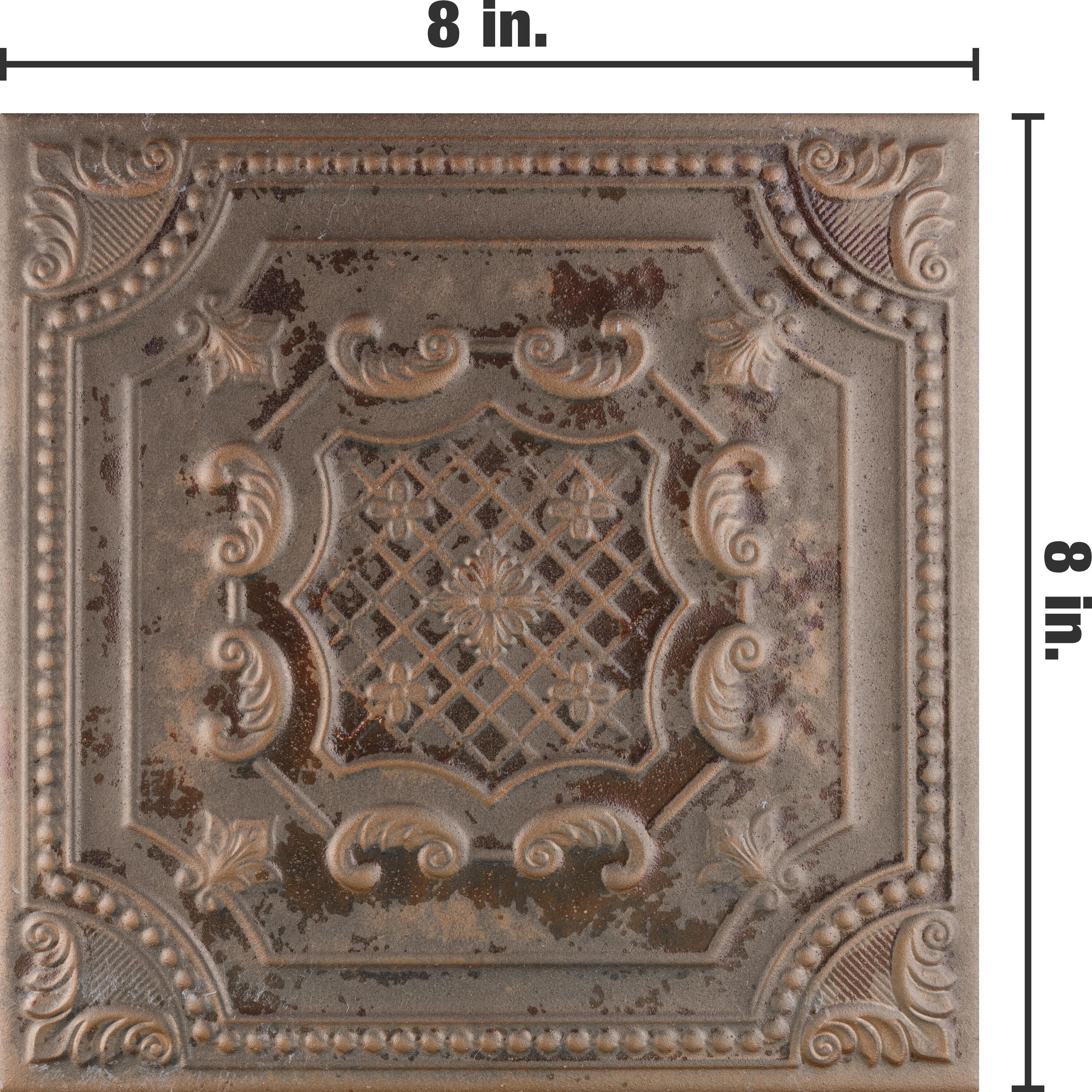 Fitz 8" x 8" Ceramic Patterned Wall Tile