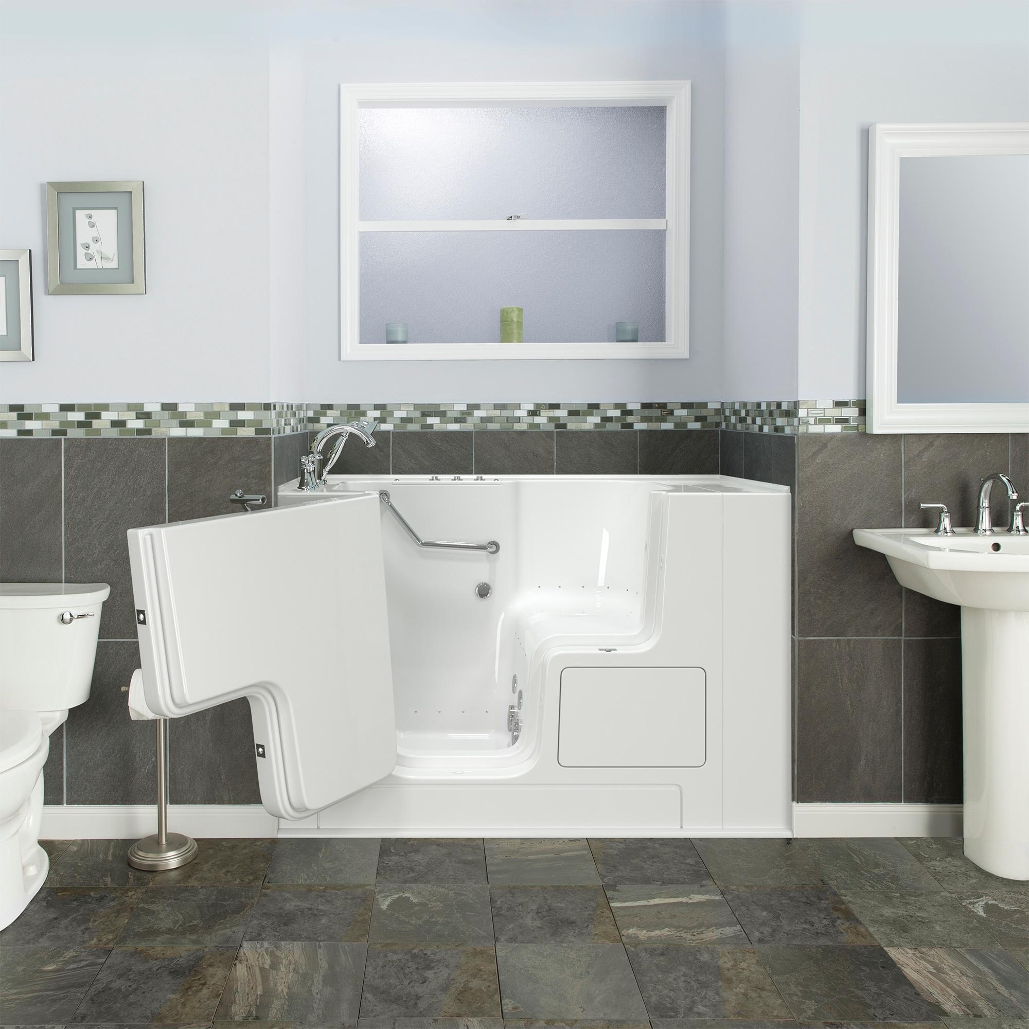 52'' x 32'' Walk-in Fiberglass Bathtub with Faucet