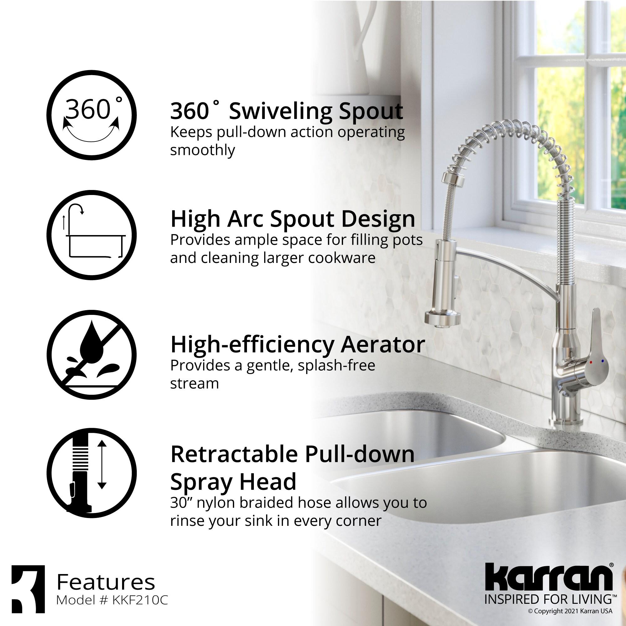 Karran Scottsdale Single-Handle Pull-Down Sprayer Kitchen Faucet