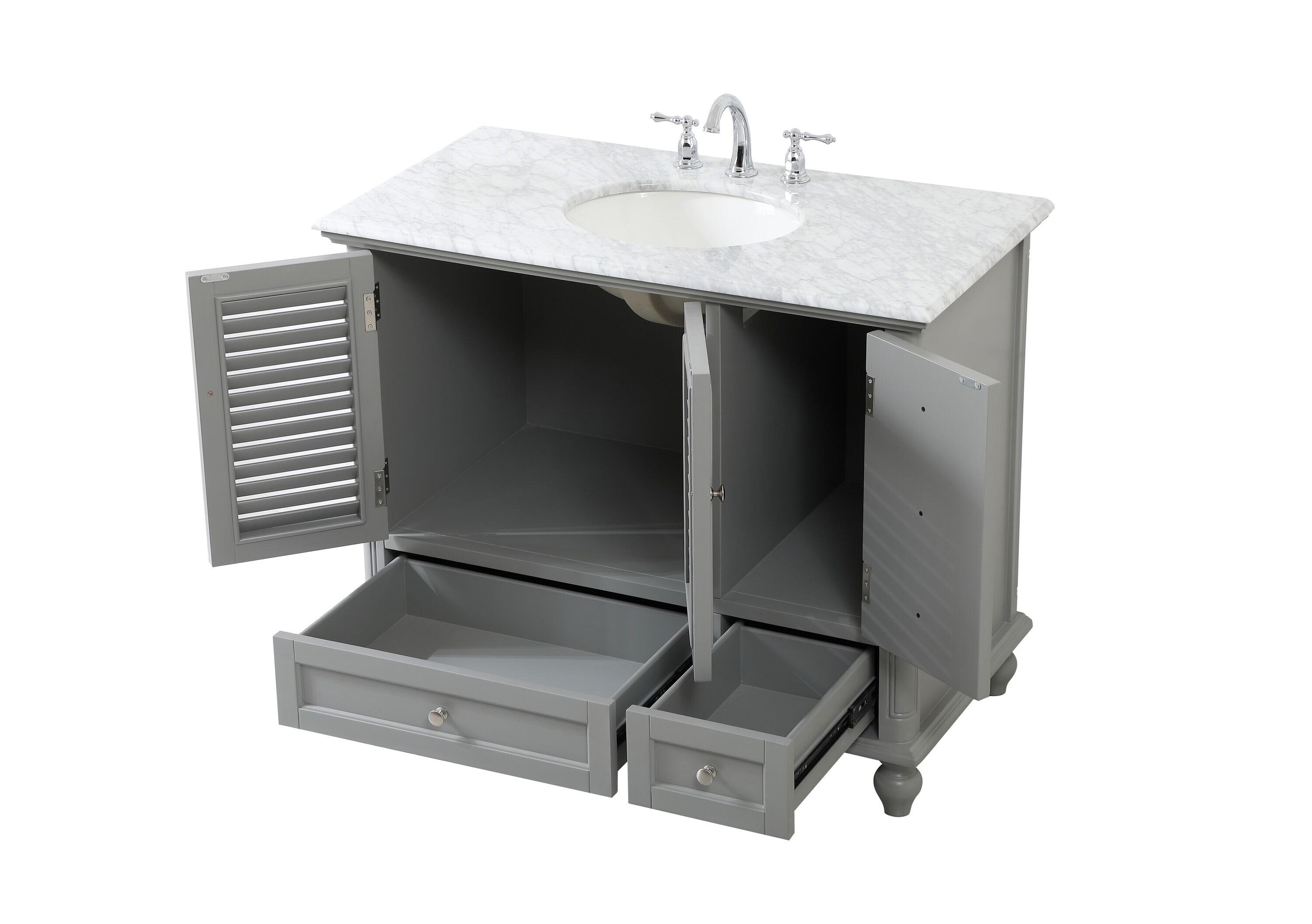 Elegant Kitchen and Bath Elegant Kitchen and Bath 42 Inch Single Bathroom Vanity