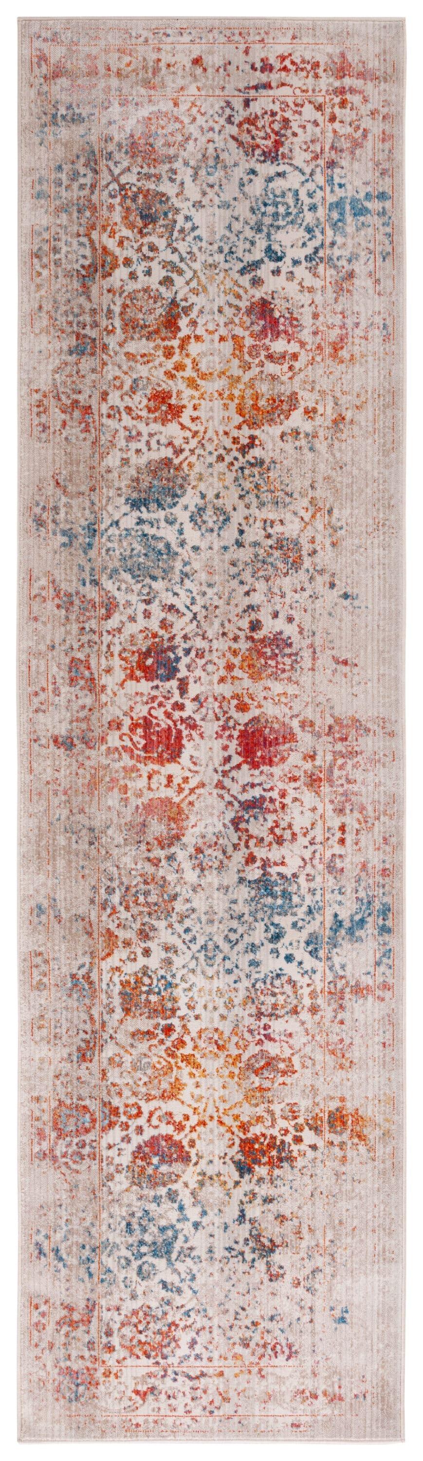 Vintage Persian VTP409 Power Loomed Runner Rug - Light Grey/Multi - 2'2"x8' - Safavieh.