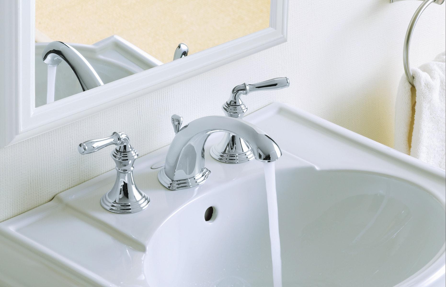 Kohler ® Devonshire ® Widespread Chrome Bathroom Sink Faucet