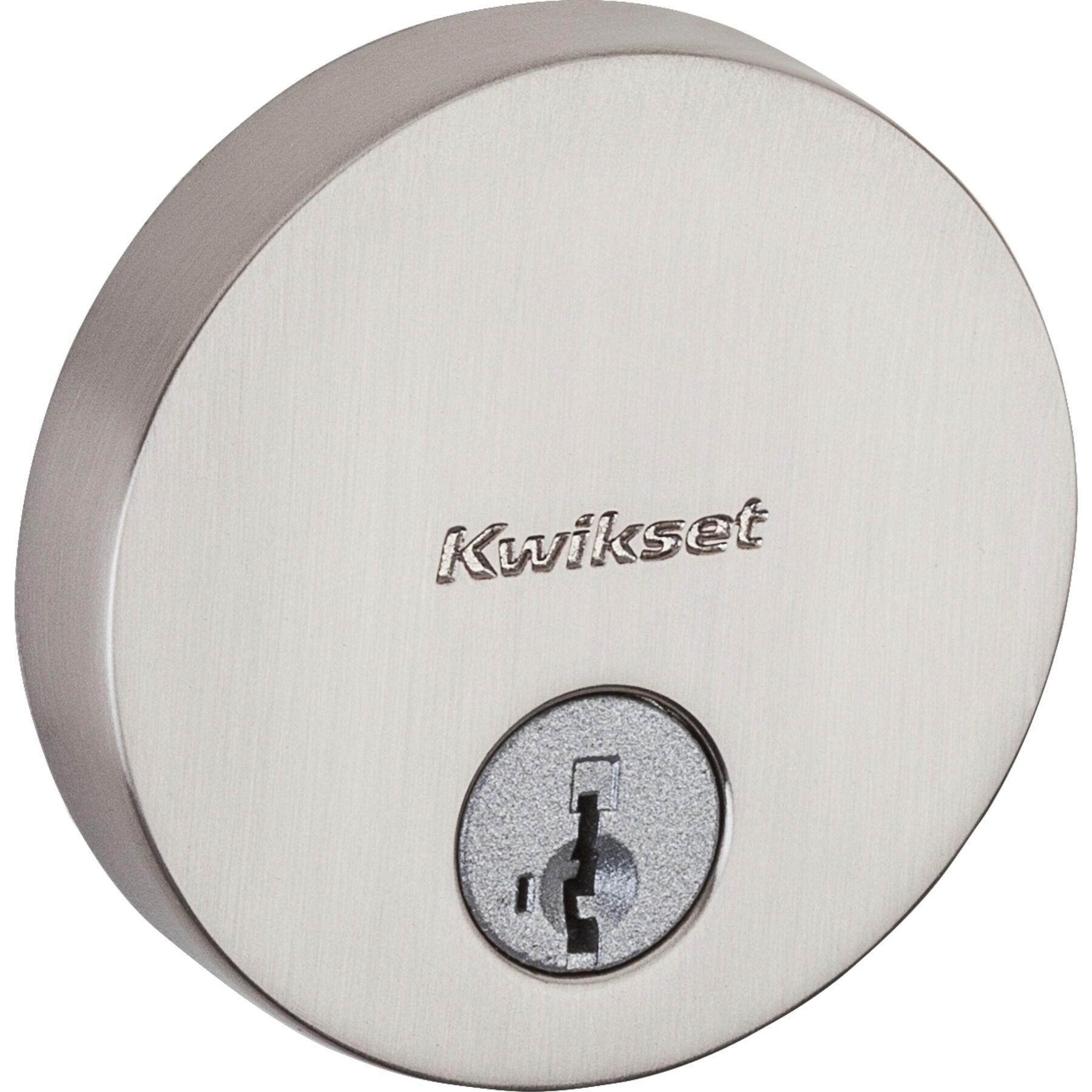 258 Uptown Round Keyed One Side Low Profile Deadbolt featuring SmartKey Security™ in Satin Nickel