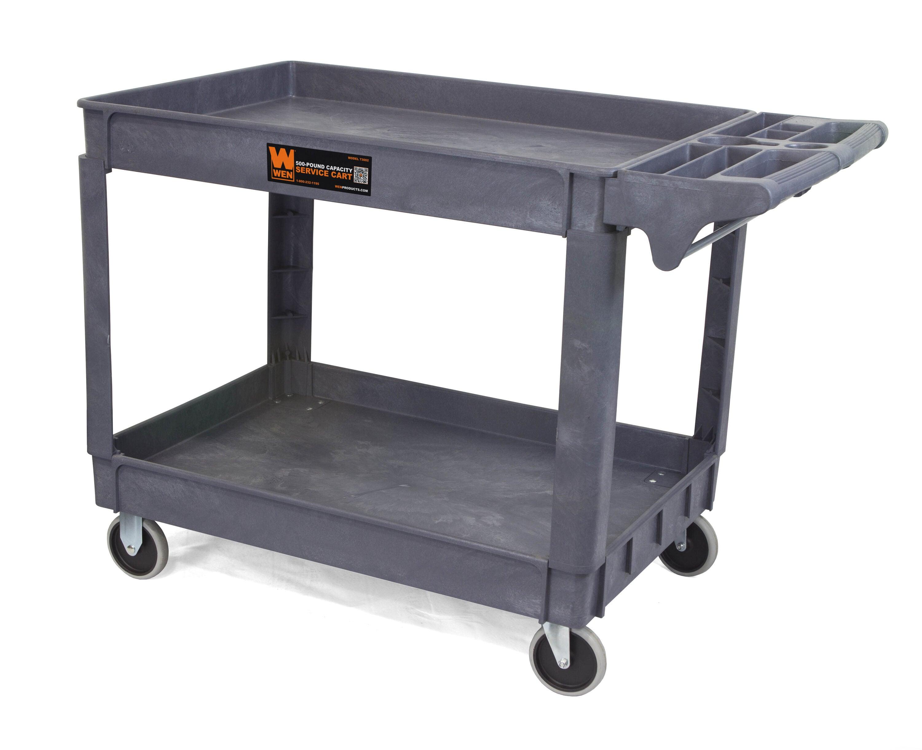 Gray Polypropylene 500-Pound Capacity Service Utility Cart