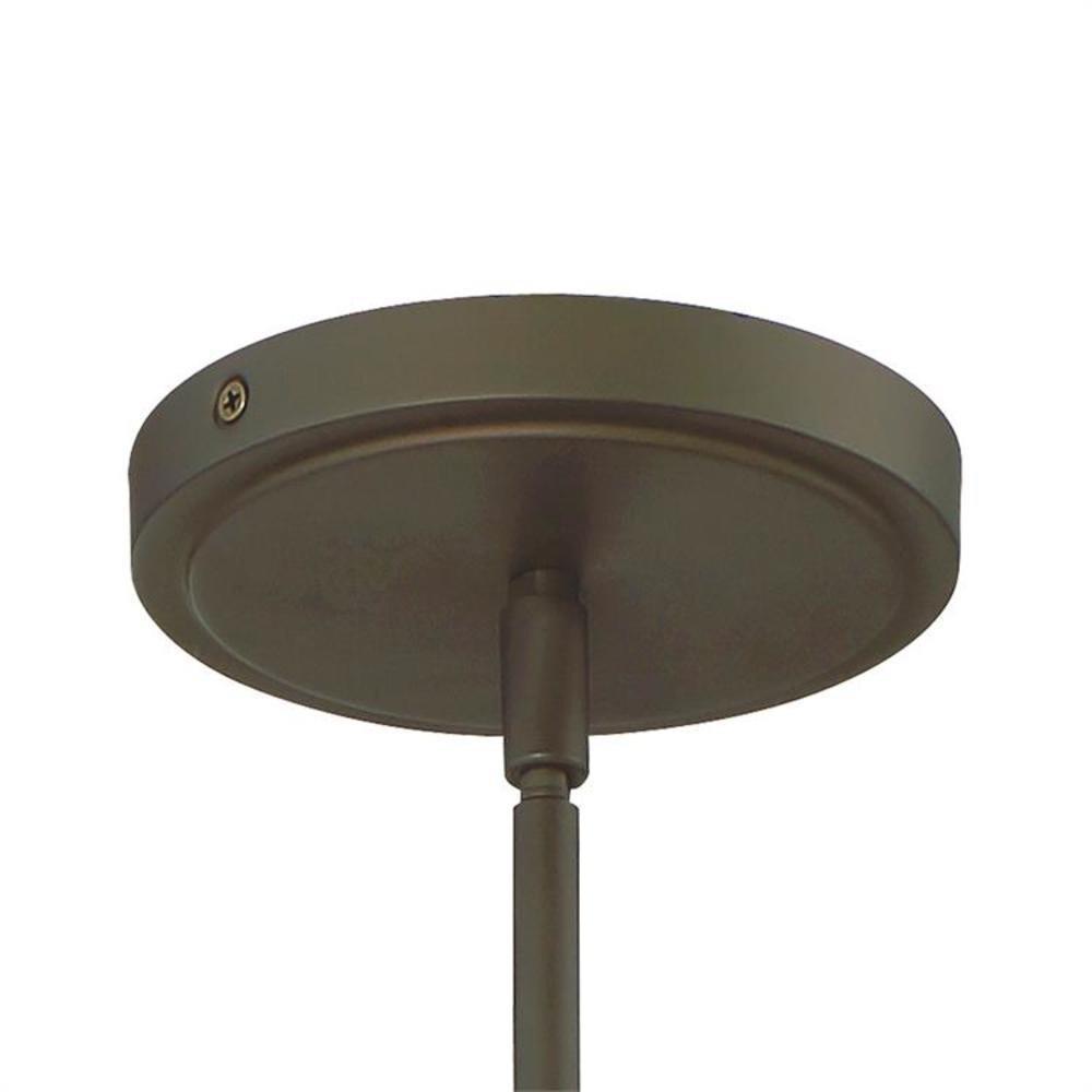 Grayson Dark Bronze Mini Pendant with Silk Shade