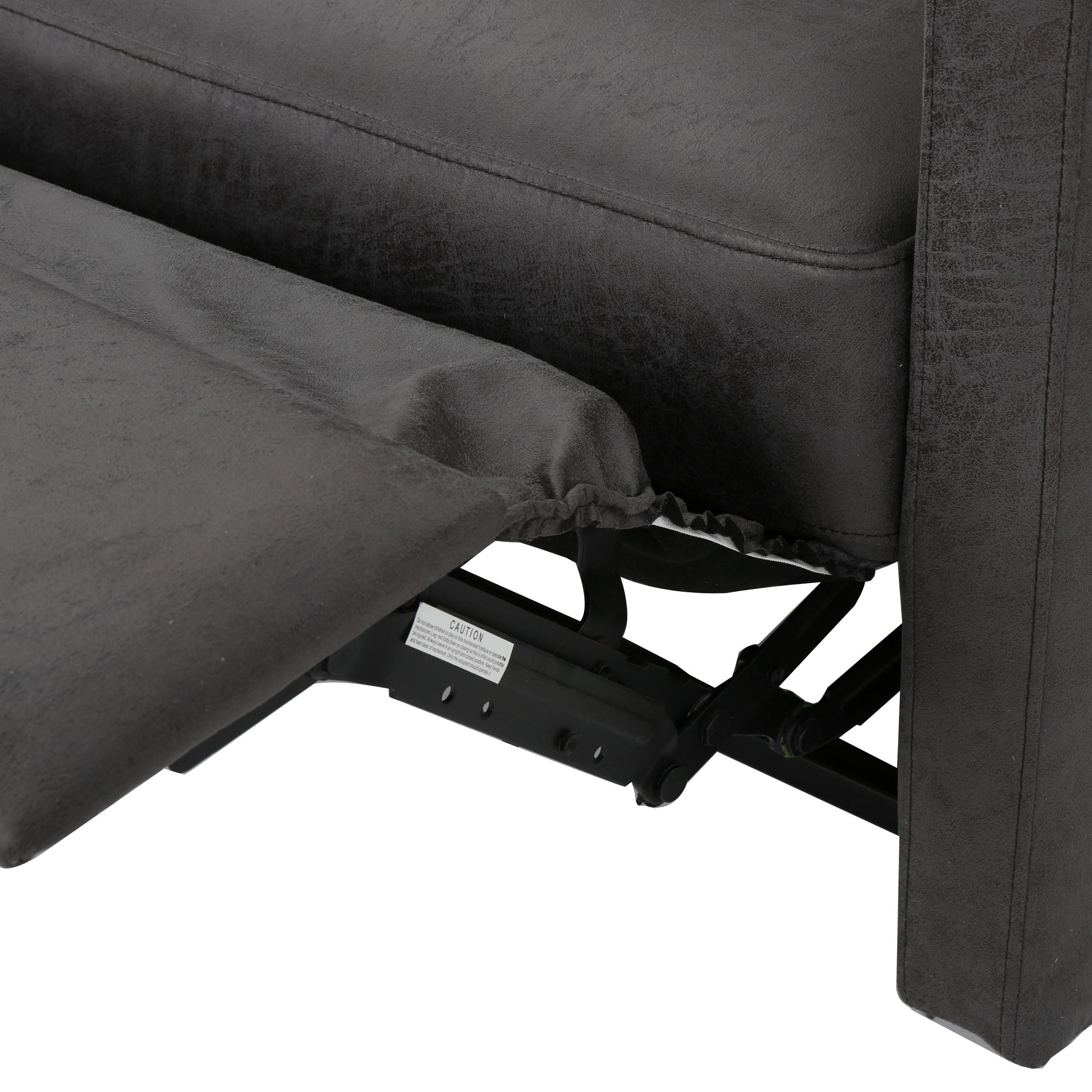 Halima 2-Seater Recliner - Slate - Christopher Knight Home: Upholstered Polyester, Hardwood Frame, 500lb Capacity