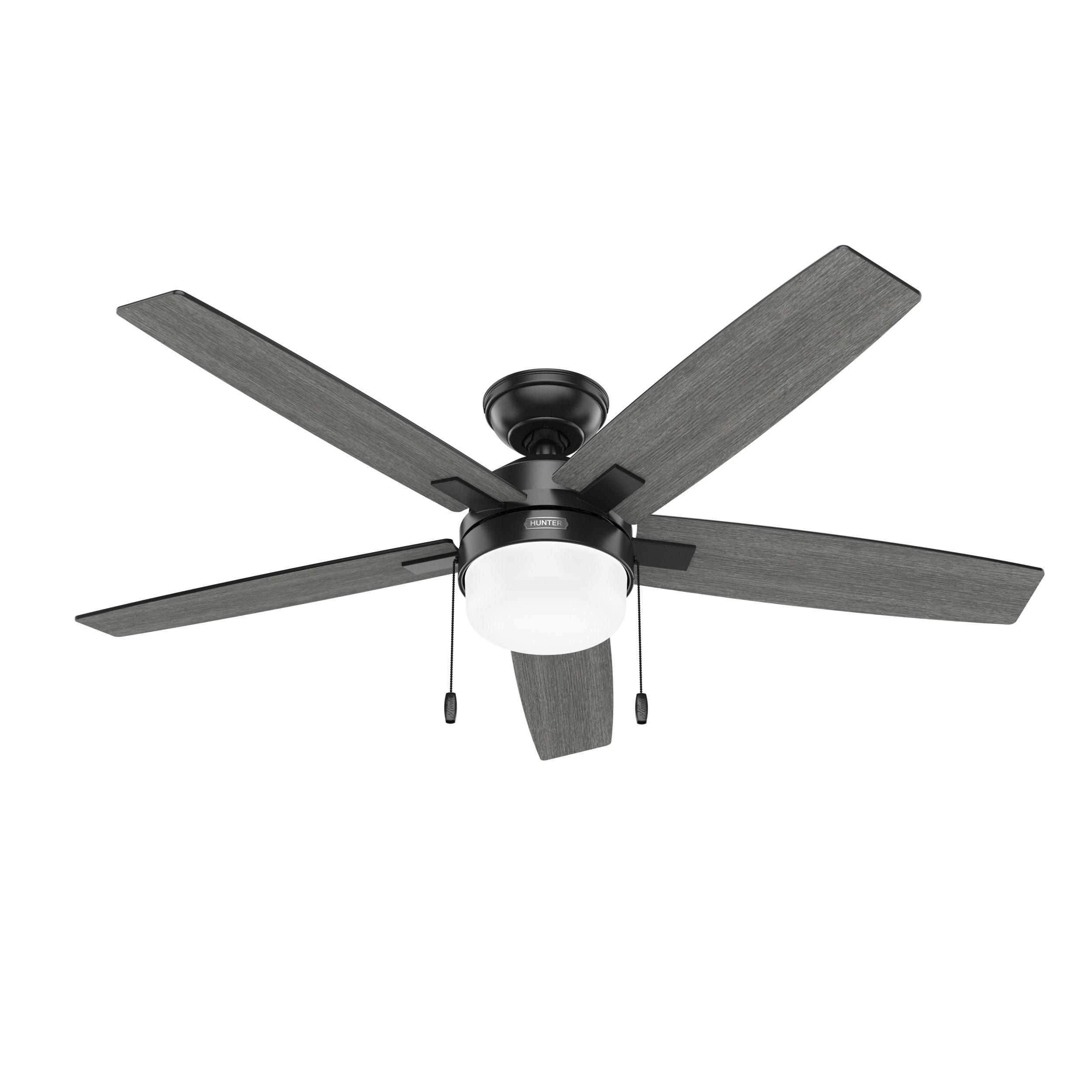 44" Anisten ENERGY STAR® 5-Blade Standard Ceiling Fan with Pull Chain and LED Light Kit Included