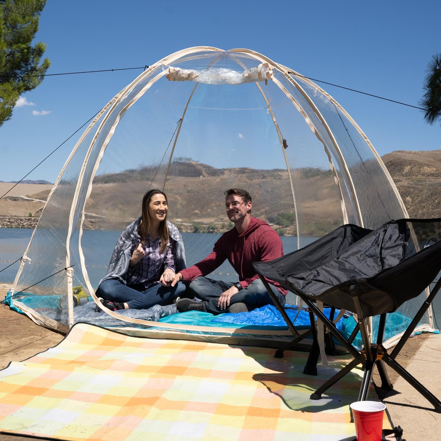 10 Ft. W x 10 Ft. D Fiberglass Pop-Up Bubble Tent