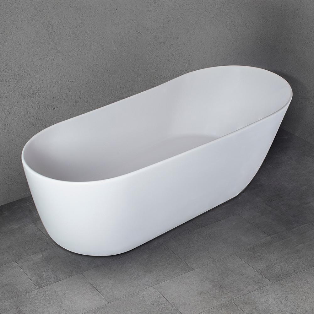 59'' x 30'' Freestanding Soaking Solid Surface Bathtub