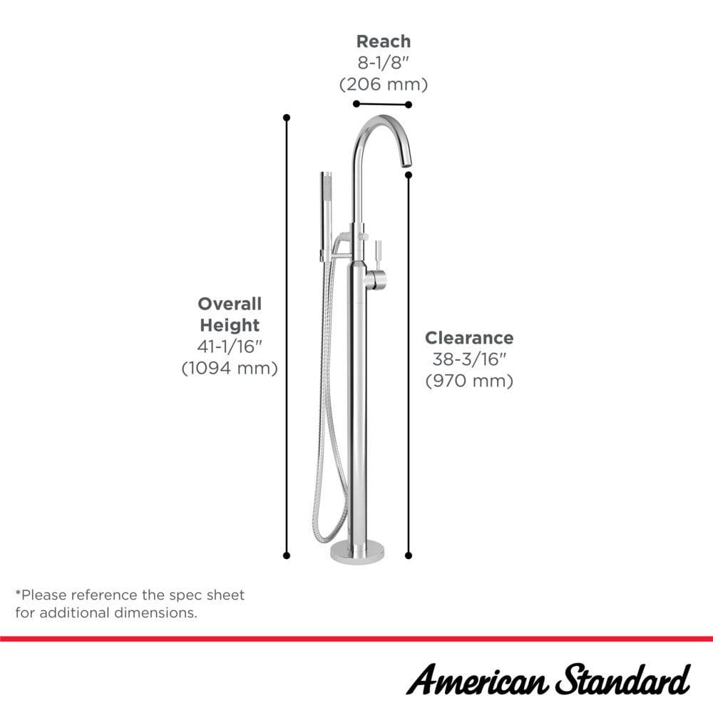 Cadet 1 Handle Freestanding Tub Filler with Diverter