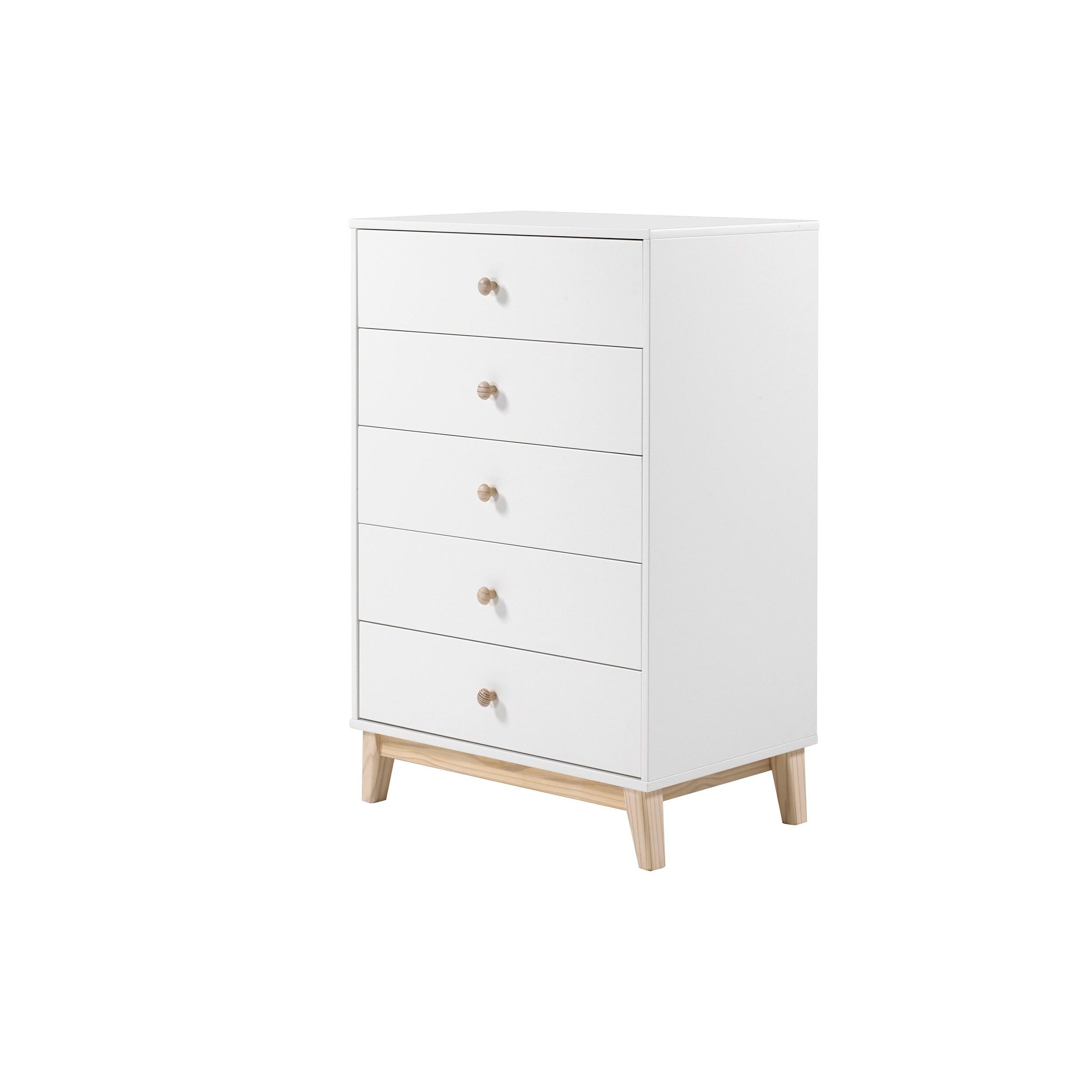 Alaterre Furniture MOD 35" W 5-Drawer Chest, White