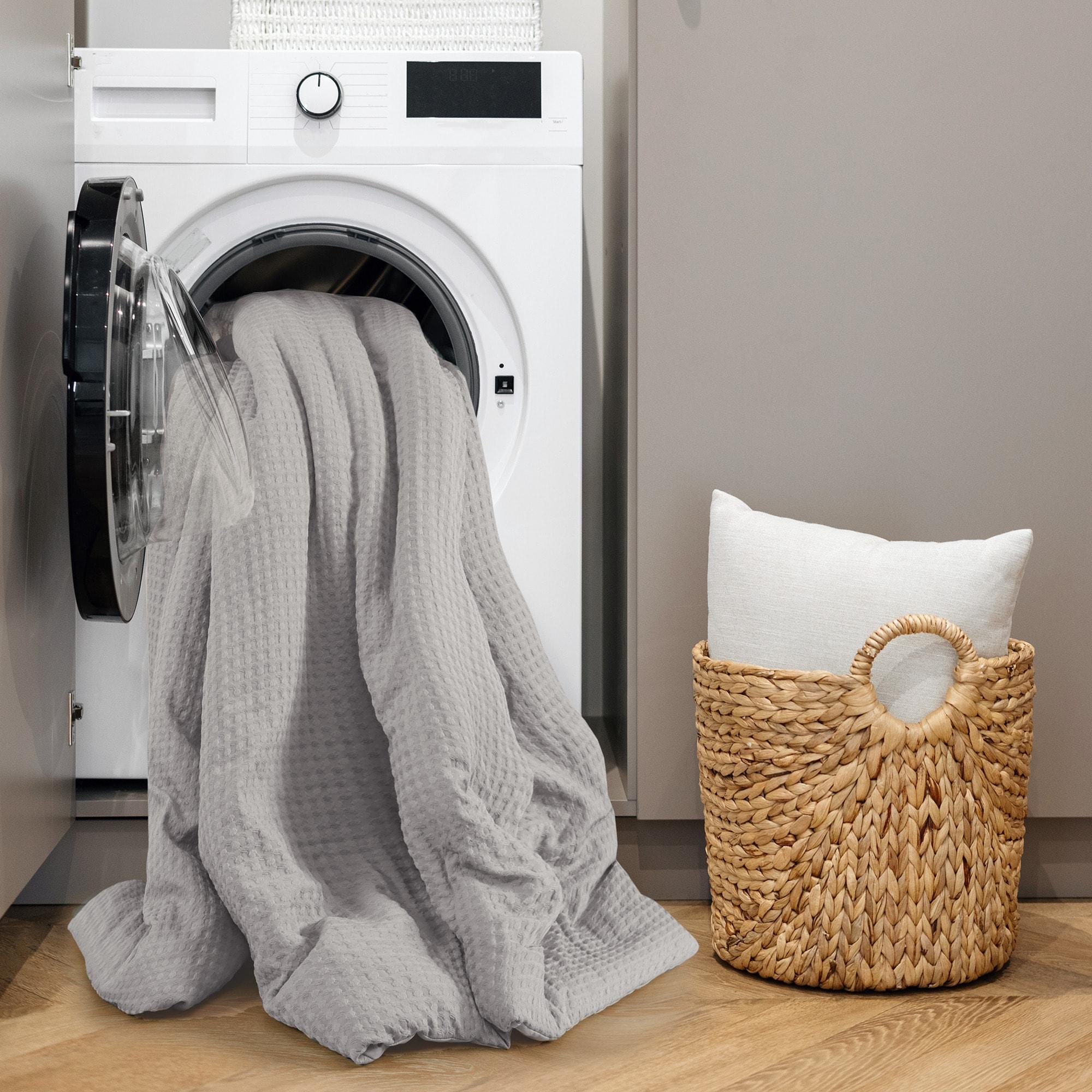 Comfort Spaces Light Grey Twin Comforter Set - 2 Pieces Breathable Dotted Knit Comforter Set, Modern Farmhouse Boho Comforter & Sham, All Season Microfiber Twin Bed Set