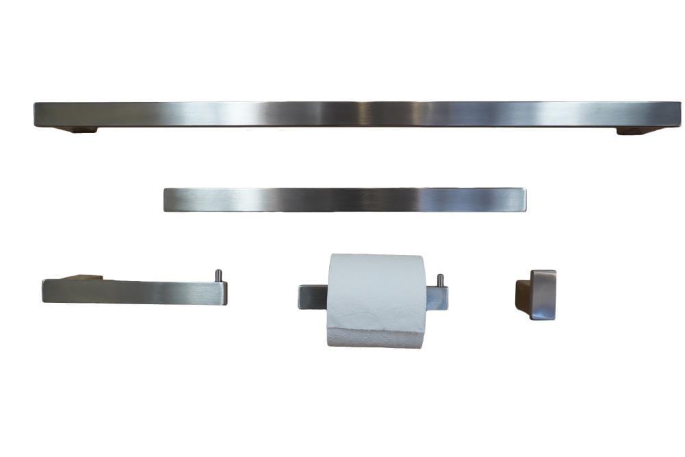 Sweden Series Brushed Nickel 5-Piece Bathroom Hardware Set