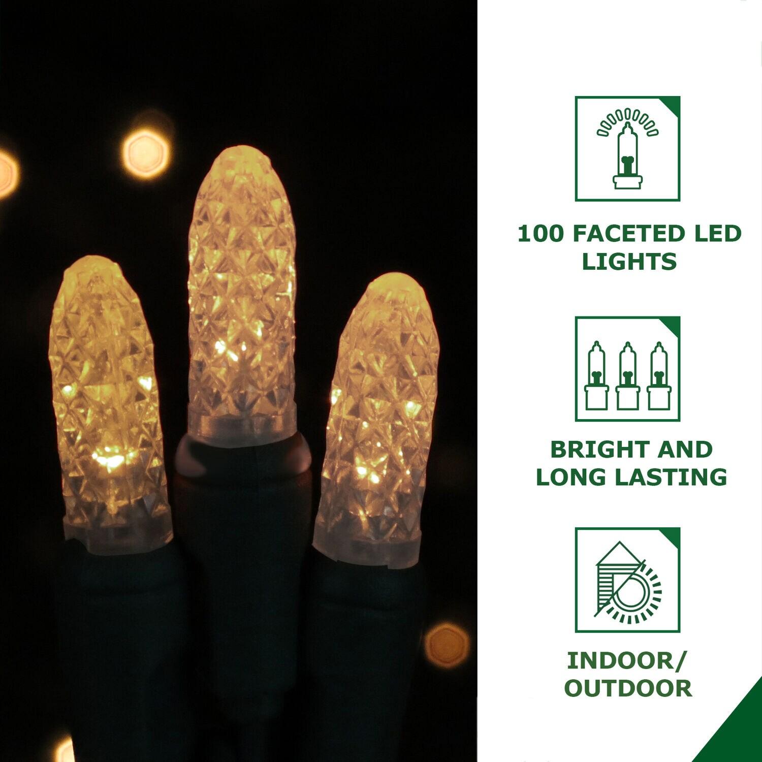 Fraser Hill Farm 30” LED Snowflake Light Decoration in Warm White for Indoor & Outdoor, FFCHLED030-STR0-WT