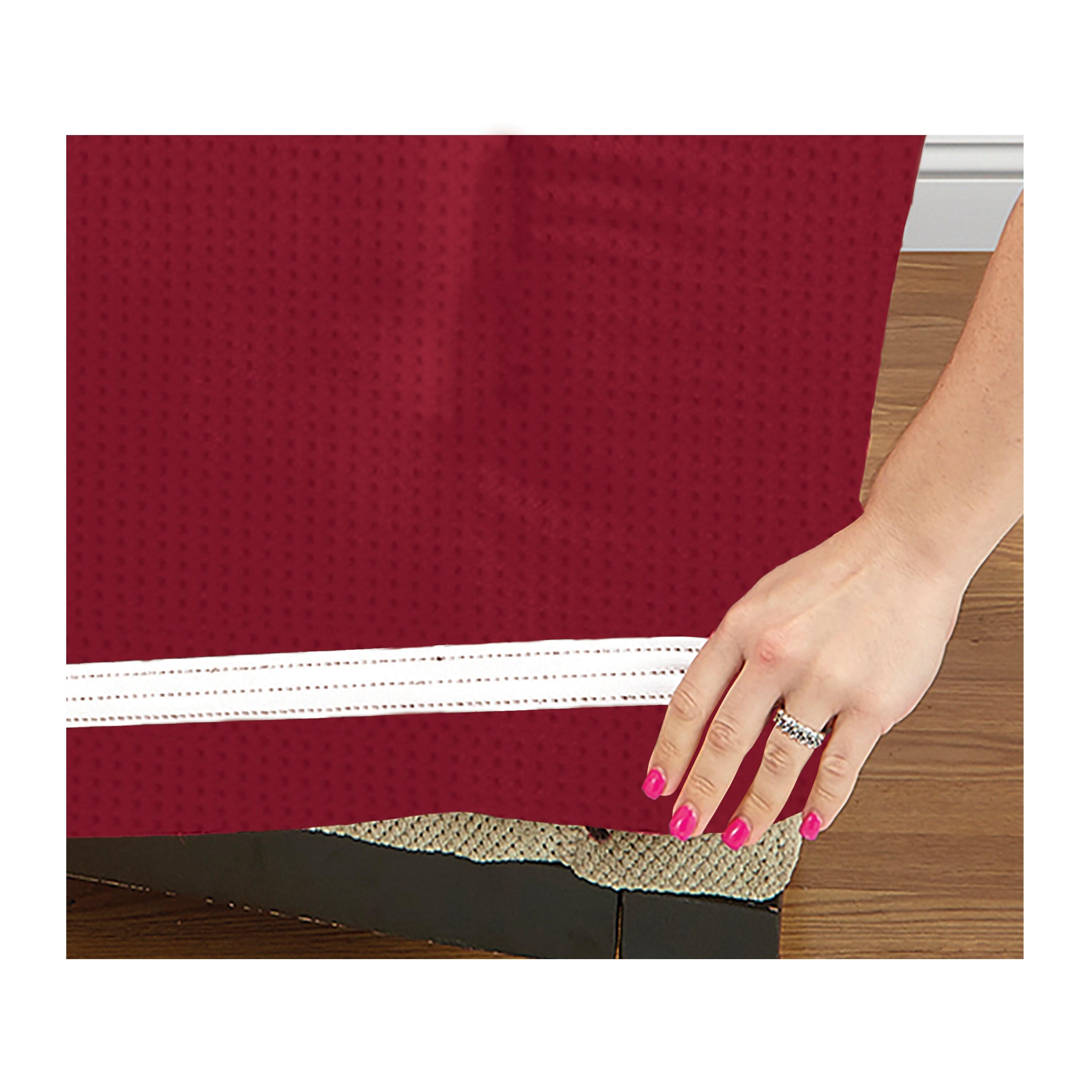 Home Details Waffle Design Dining Chair Slipcover in Burgundy