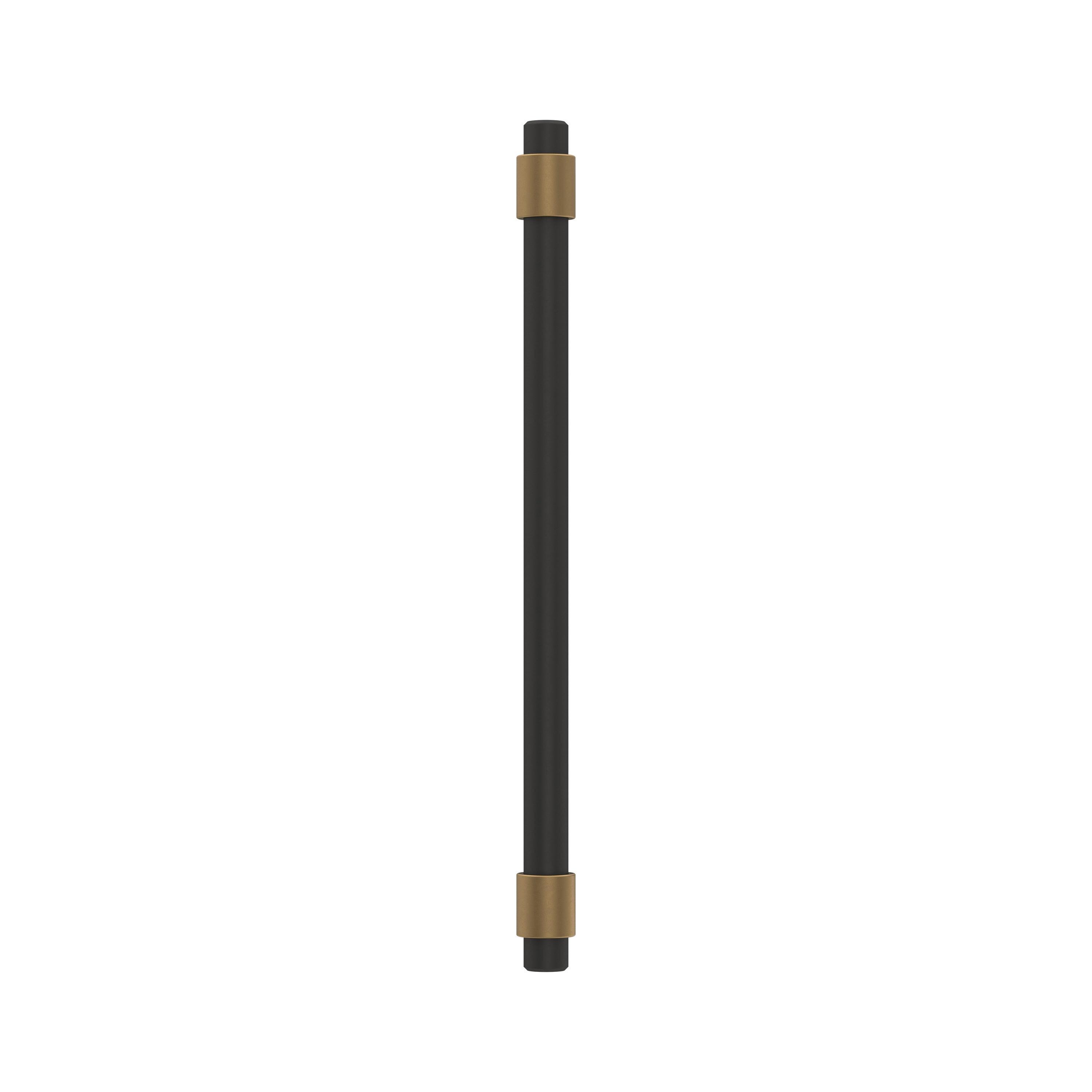 Amerock Mergence 6-5/16 inch (160mm) Center-to-Center Matte Black/Champagne Bronze Cabinet Pull