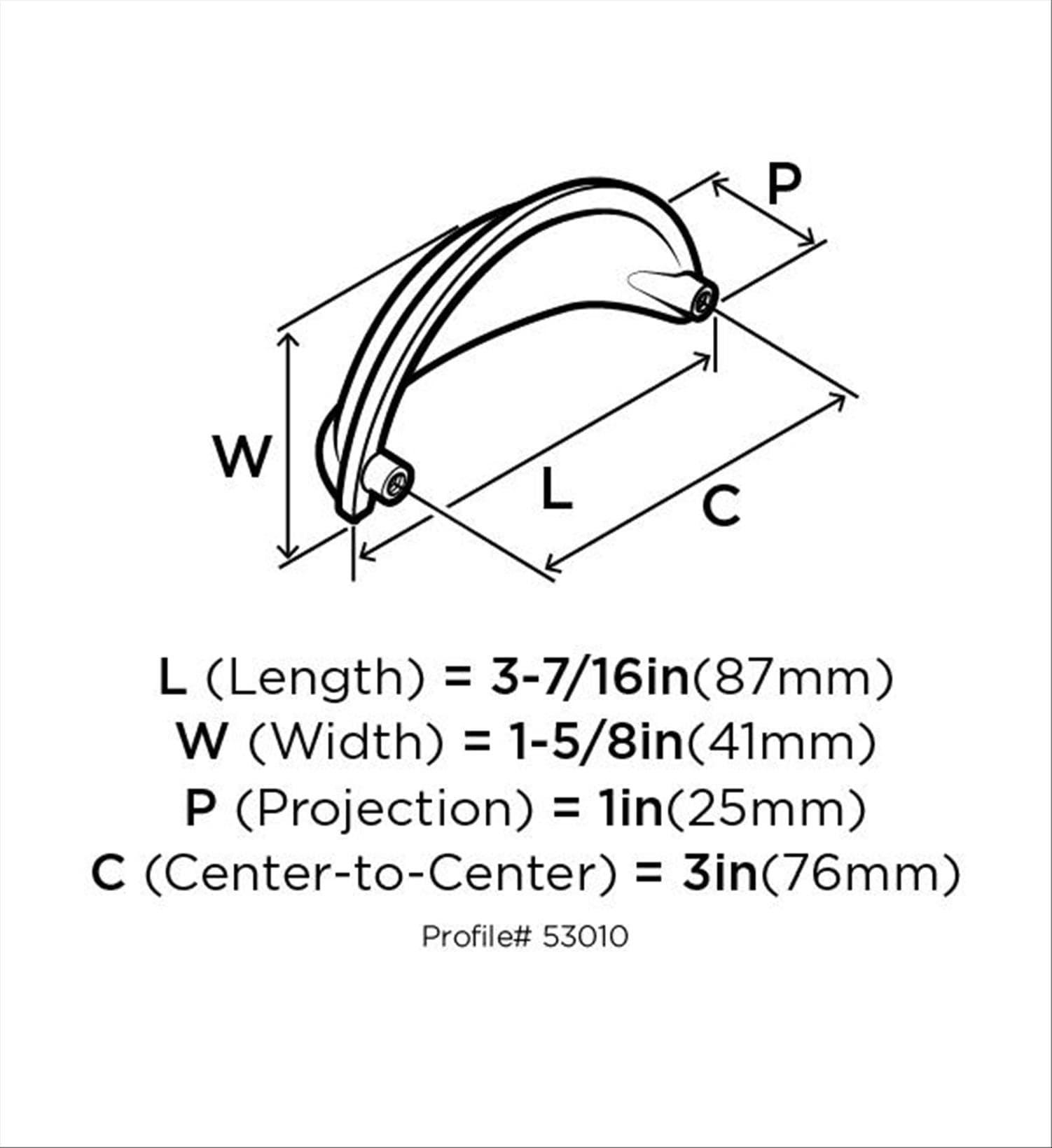 3" Center to Center Cup/Bin Pull Multipack