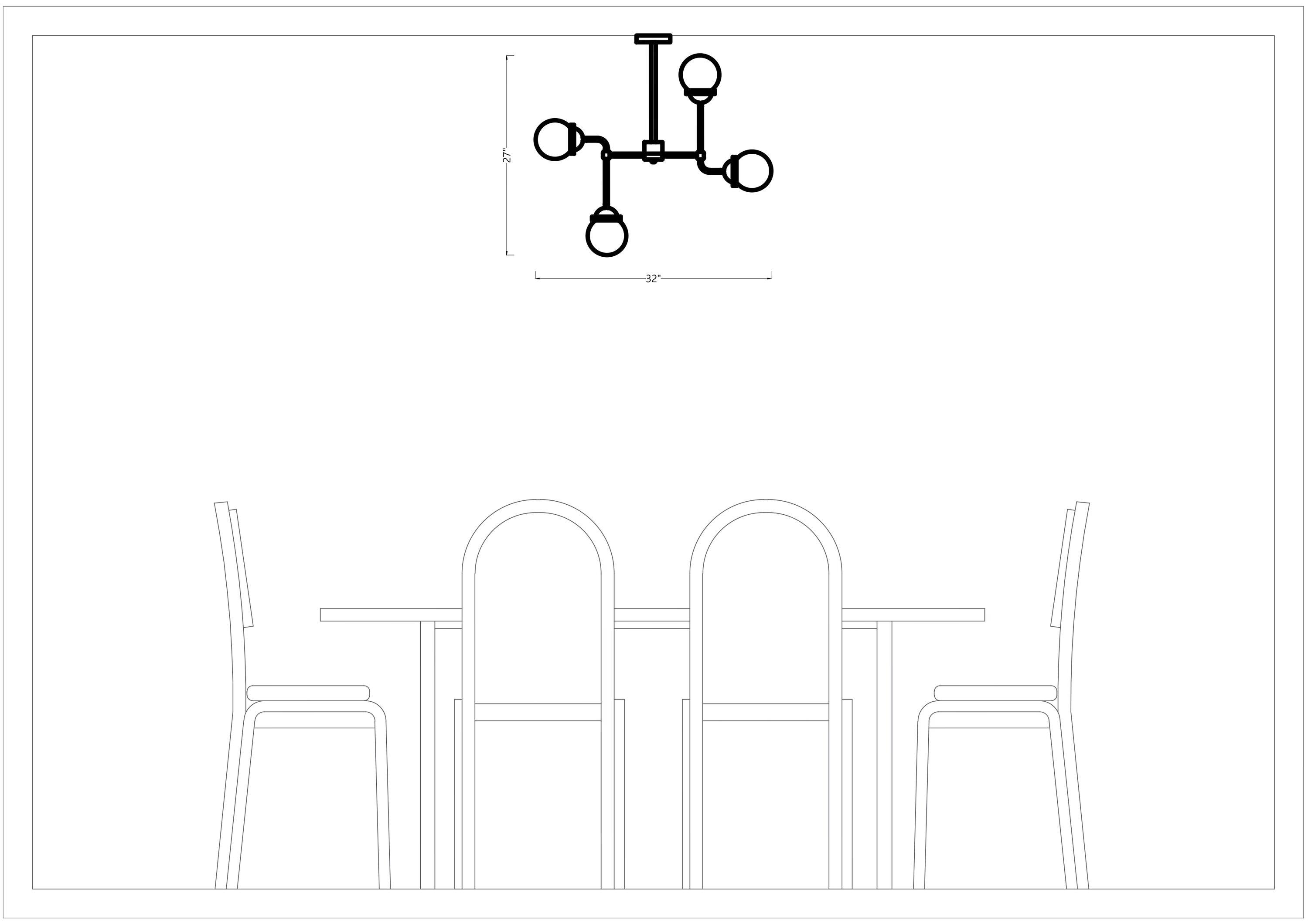 Cafe 8-Light Satin Brass Mid-Century Modern Industrial Hanging Chandelier with Etched/White Inside Glass Shades