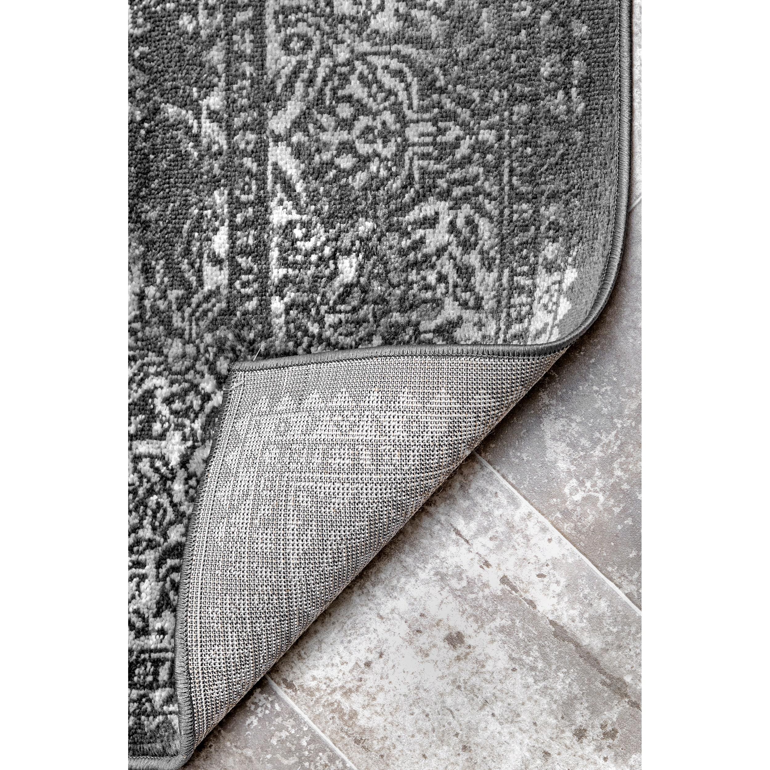 Nuloom Delores Oriental/Persian 9x12 Indoor Area Rug for Living Room Bedroom Dining Room Kitchen, Dark Grey/Ivory