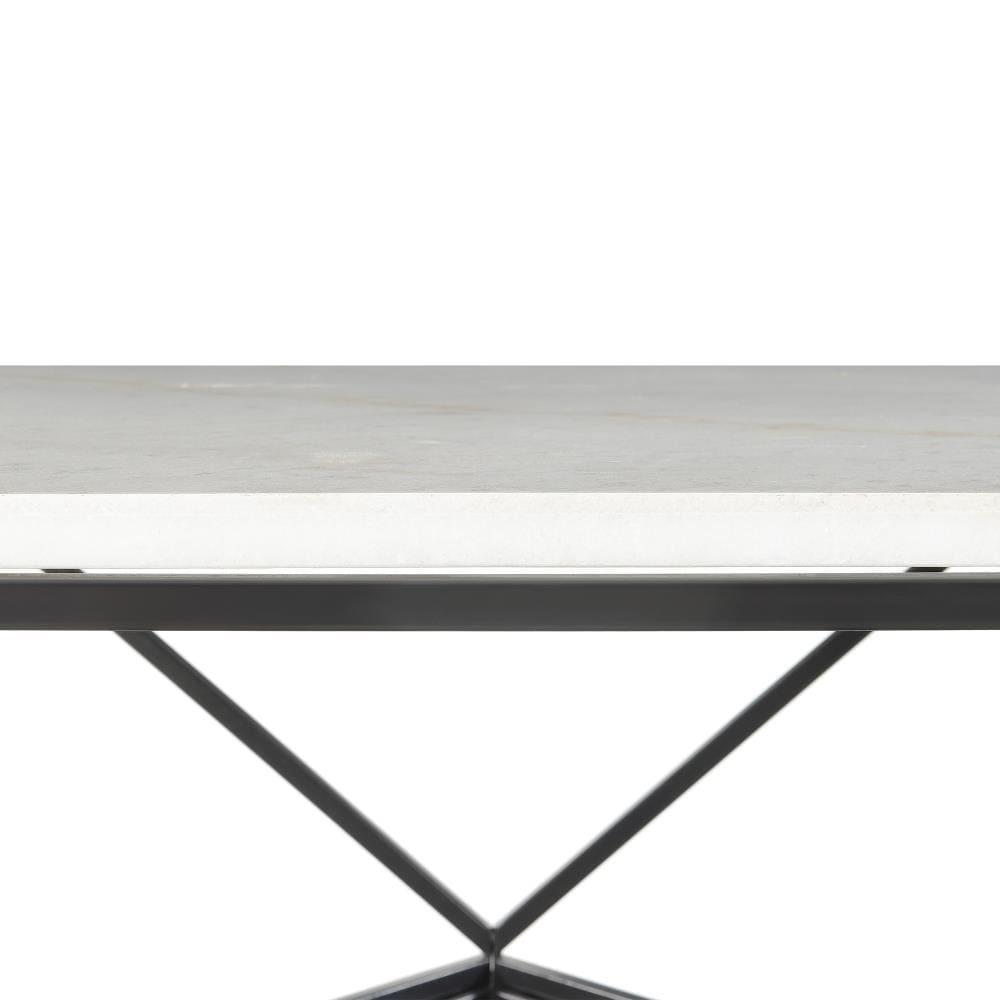 Picket House Furnishings Conner Square Marble Top Coffee Table in White/Black