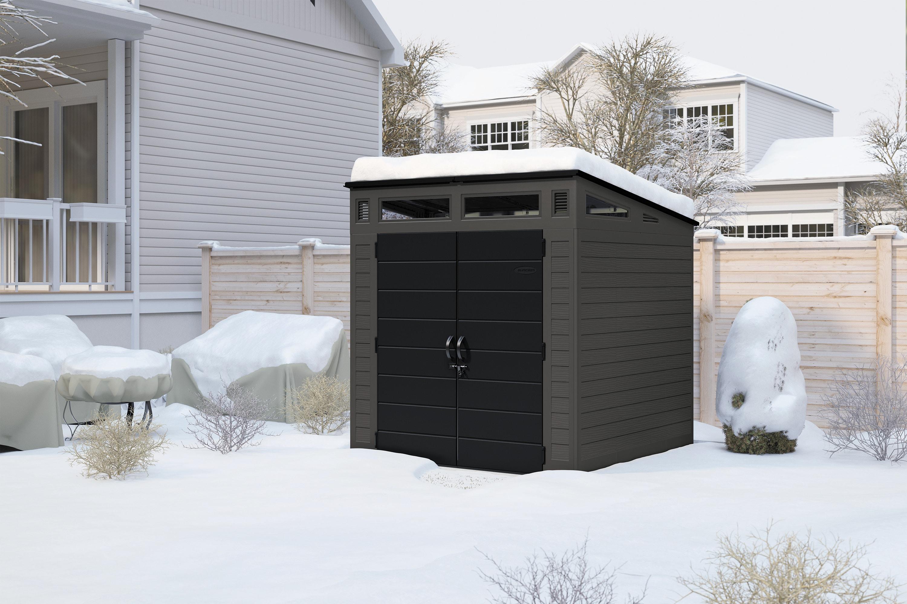 Suncast Suncast Modernist 7 ft. W x 7 ft. D Resin Storage Shed