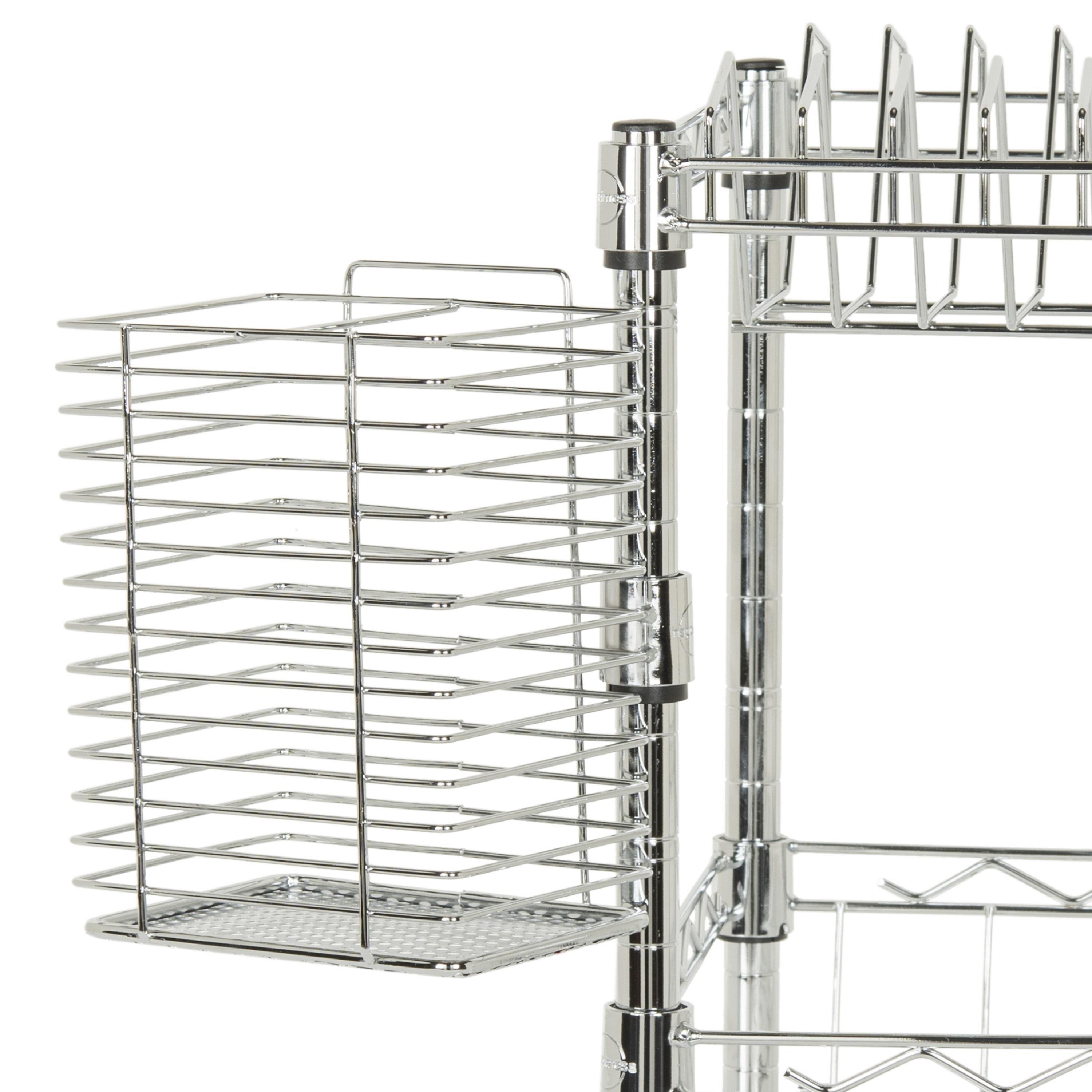 happimess Brooklyn 24" Adjustable Dish Rack, Chrome