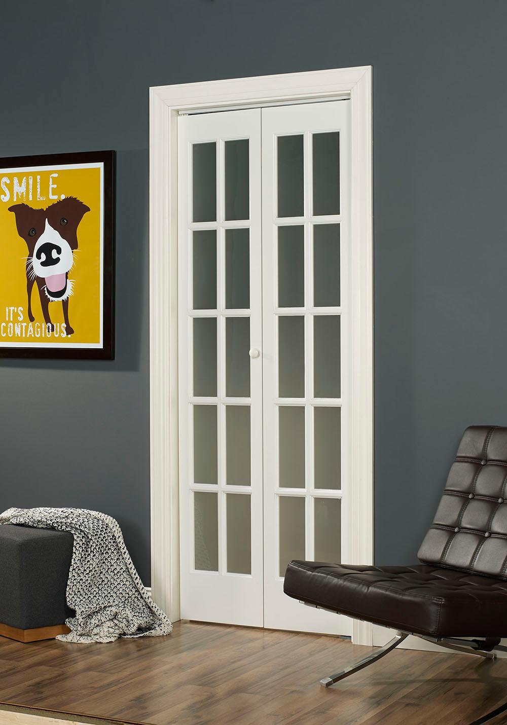 LTL Home Products Frosted Glass Classic French Bi-fold Door