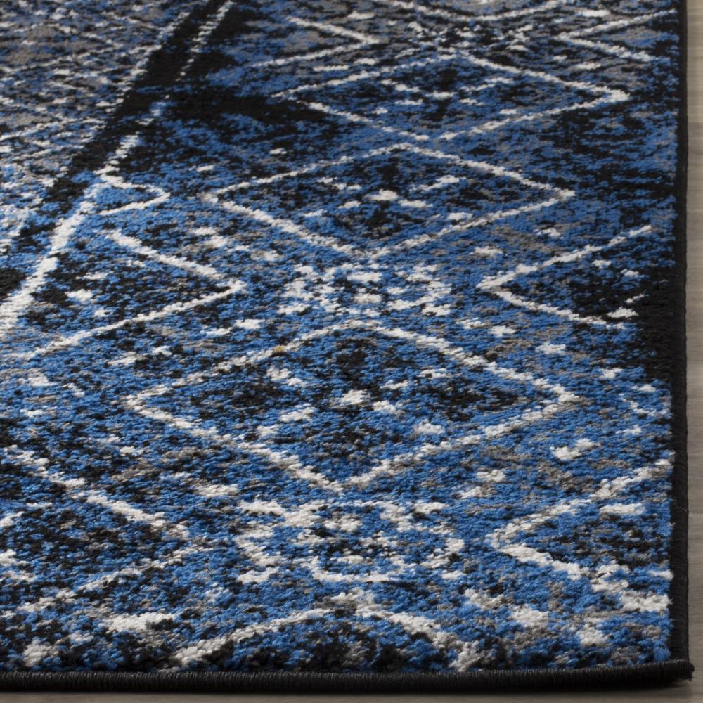 Adirondack ADR111 Machine Made Indoor Area Rug - Blue/Black - 4'x4' - Safavieh