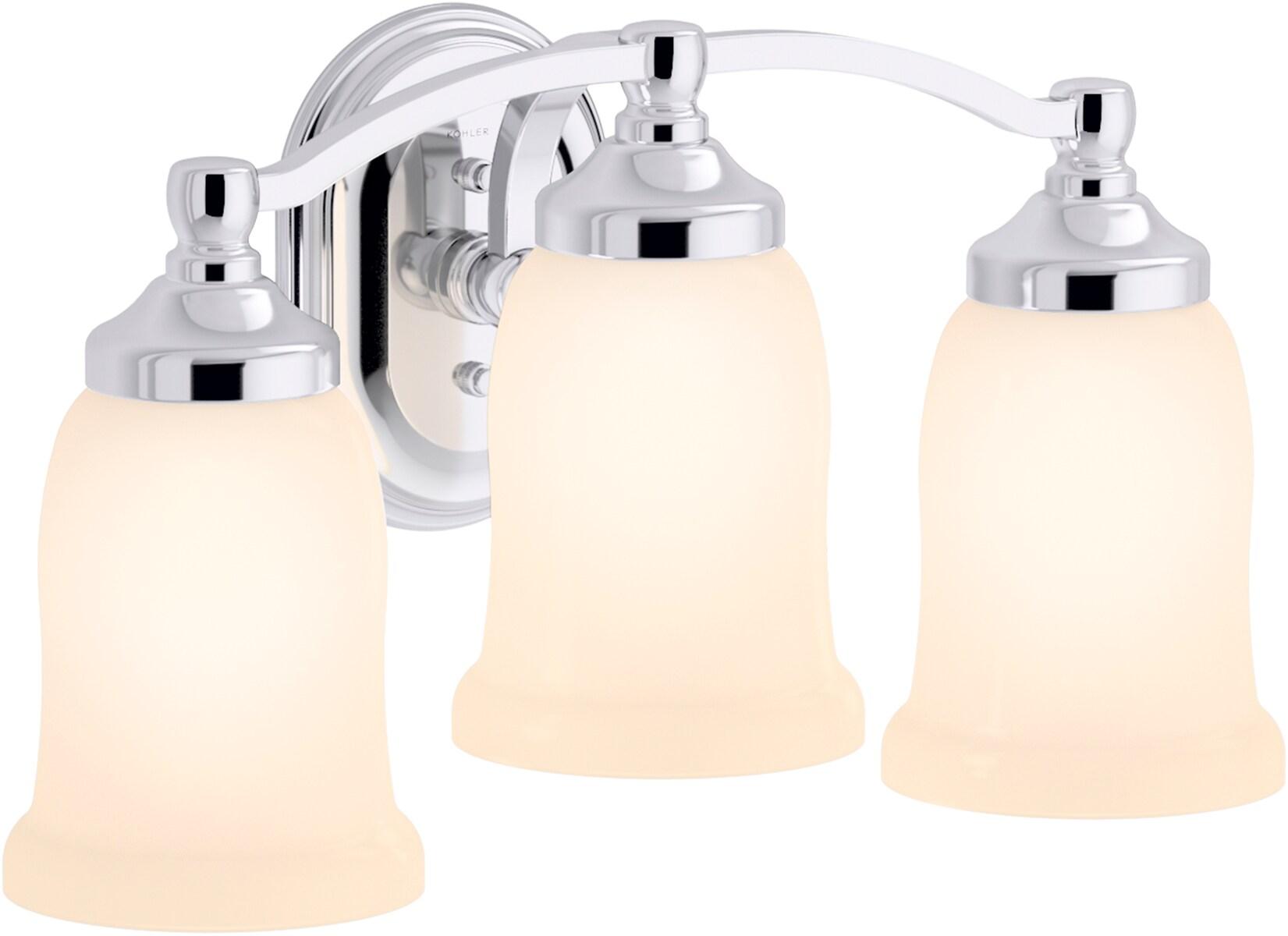 Bancroft 3 Light Indoor Bathroom Vanity Light Fixture, Position Facing Up or Down, UL Listed