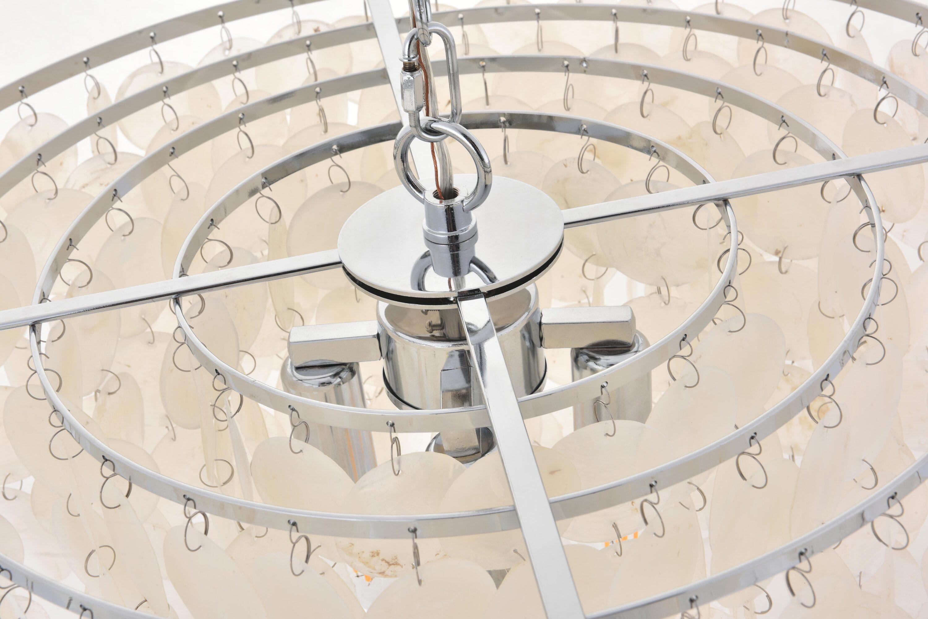 Elegant Lighting Selene 4 light Chrome Pendant