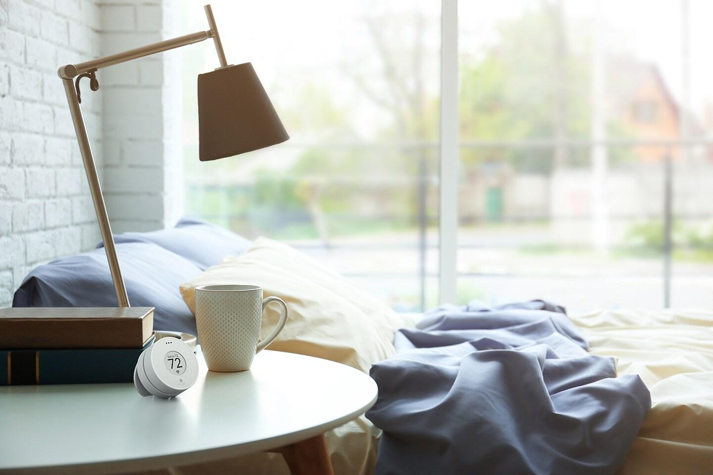 Flair Puck, WiFi Wireless Thermostat (Pearl White). Controls Flair Smart Vents. Compatible with Alexa, works with ecobee, Honeywell smart thermostats, and Google Assistant.