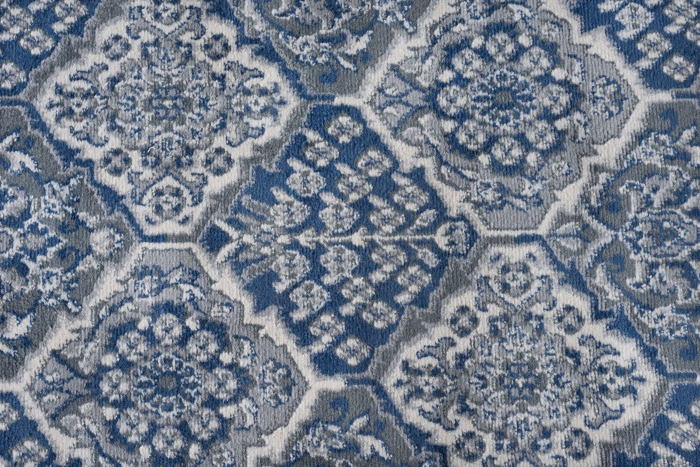 Tayse Hampton Area Rug HMP4207 Traditional Navy Geometric Blocked 3' 11'' x 5'3'' Rectangle