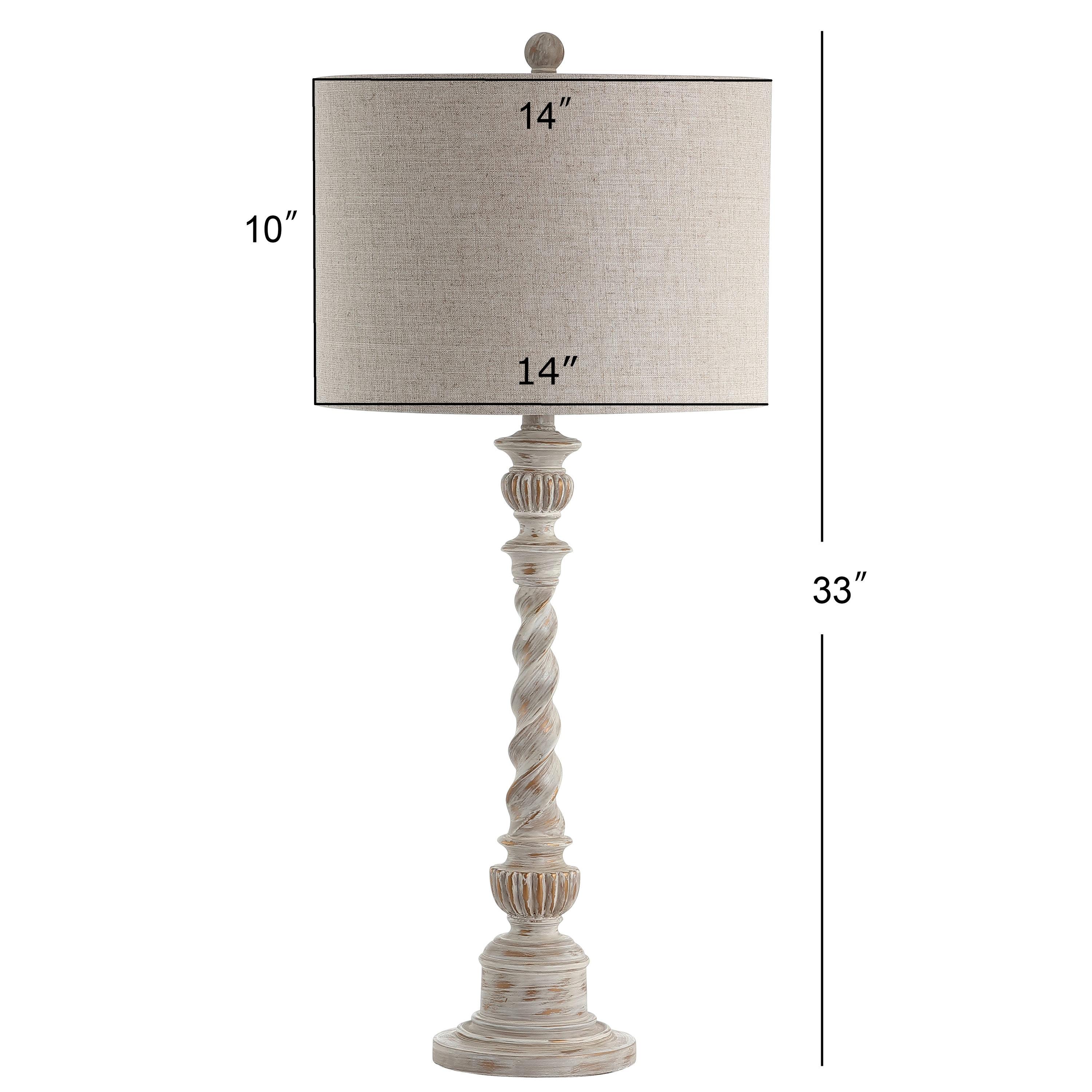 Jonathan Y Lighting Jyl3031 Regent 1 Light 33" Tall Led Buffet Table Lamp - White
