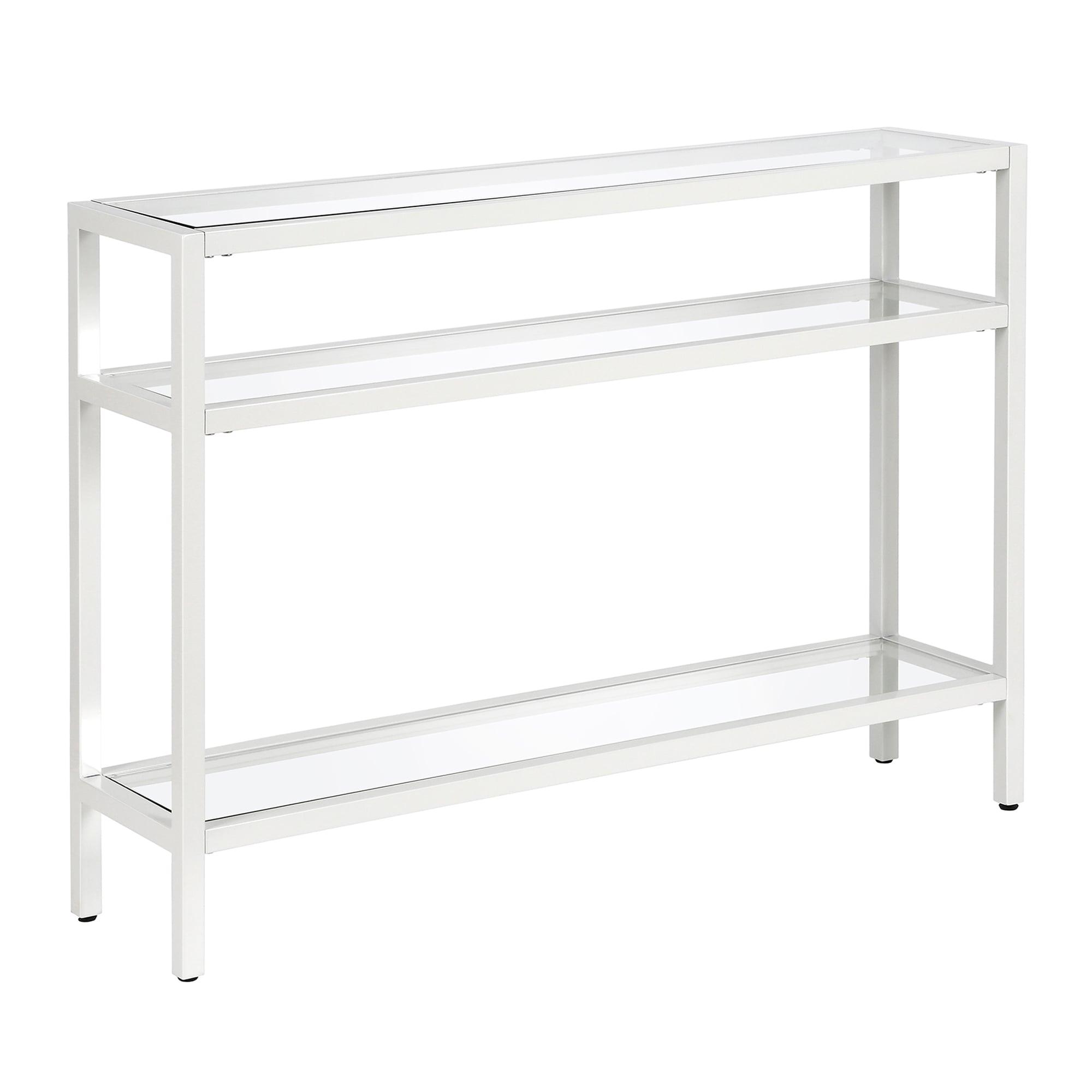 Evelyn&Zoe Sivil 42" Wide Rectangular Console Table, White