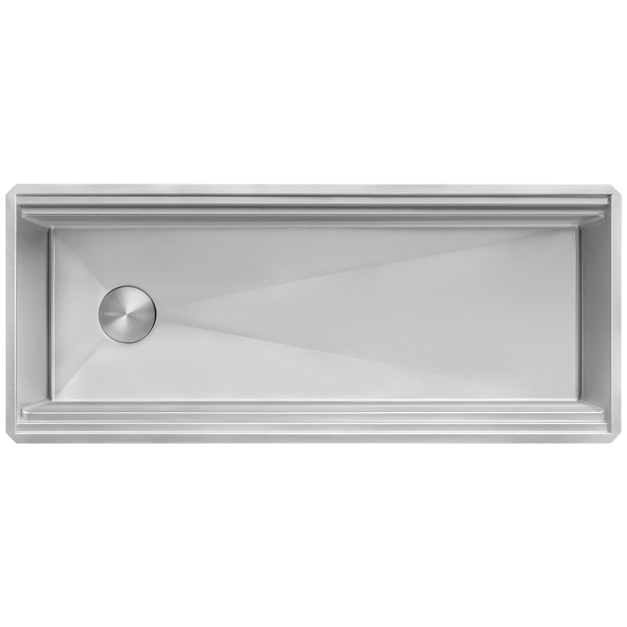 Ruvati 45-inch Stainless Steel Workstation Two-Tiered Ledge Undermount Kitchen Sink