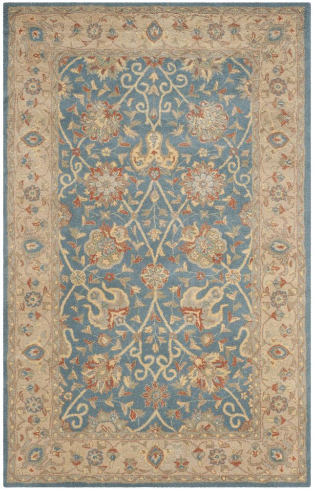 SAFAVIEH Antiquity Lilibeth Traditional Floral Wool Area Rug, Blue, 5' x 8'