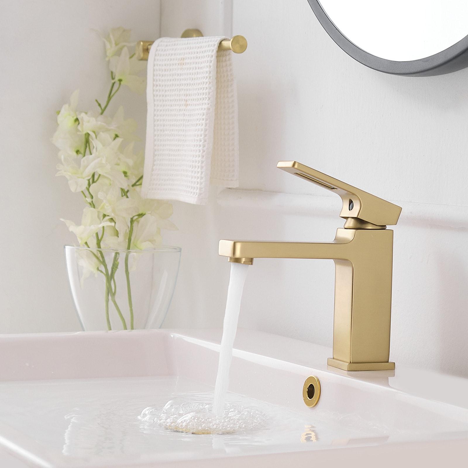 Single-Hole Single-handle Bathroom Faucet with Drain Assembly