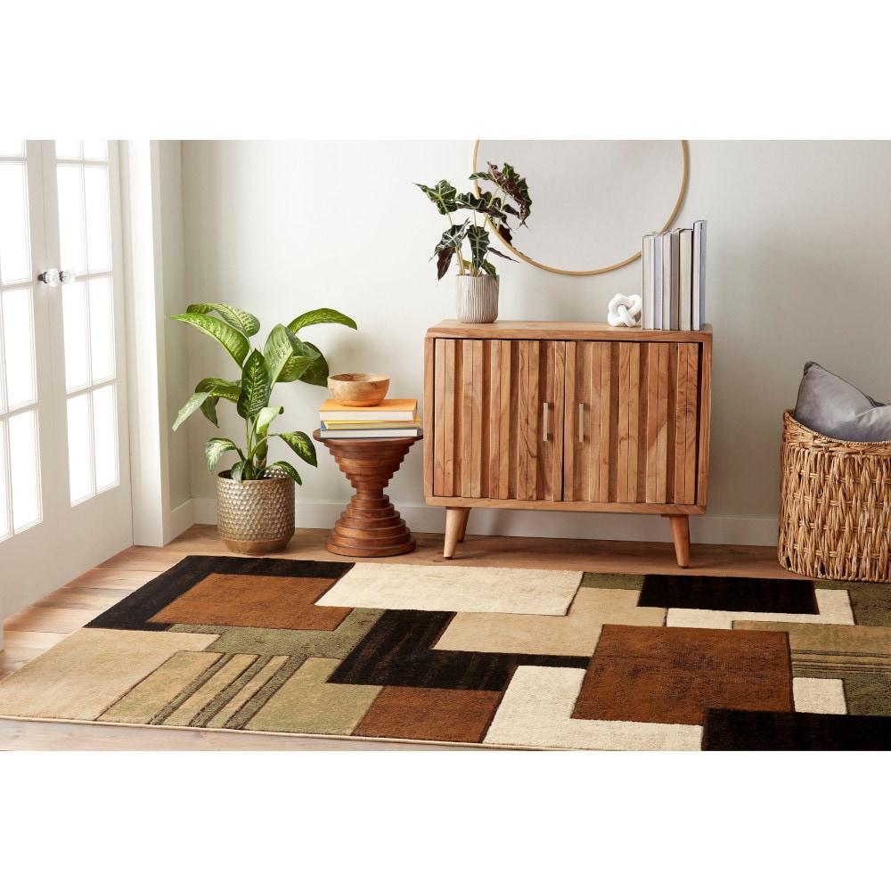 Home Dynamix Mason Contemporary Geometric Area Rug, Brown/Green, 7'10"x10'6"