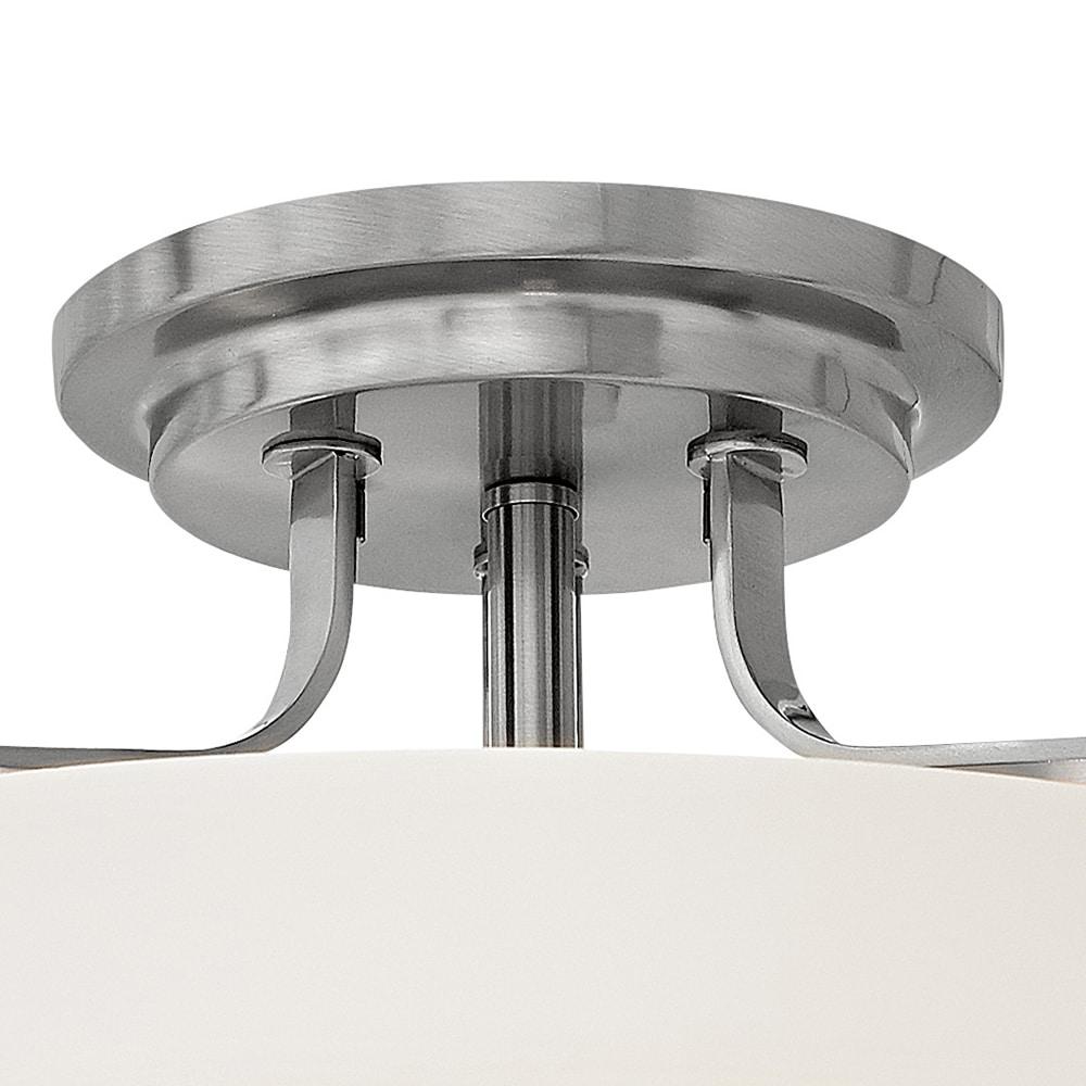 Harper Three Light 18" Retro Bowl Semi-Flush Mount Ceiling Light