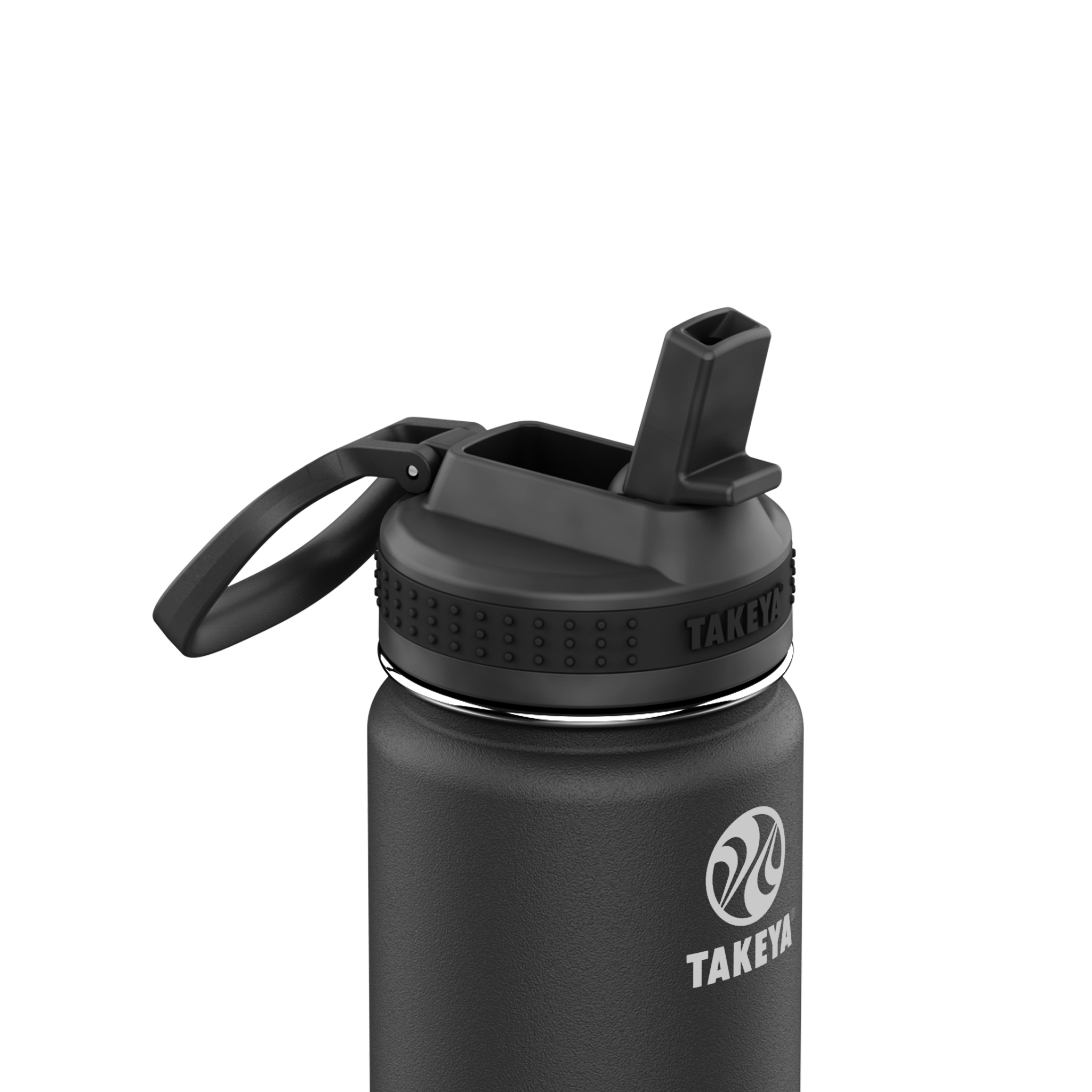 Takeya Actives Stainless Steel Water Bottle w/Straw lid, 24oz Onyx