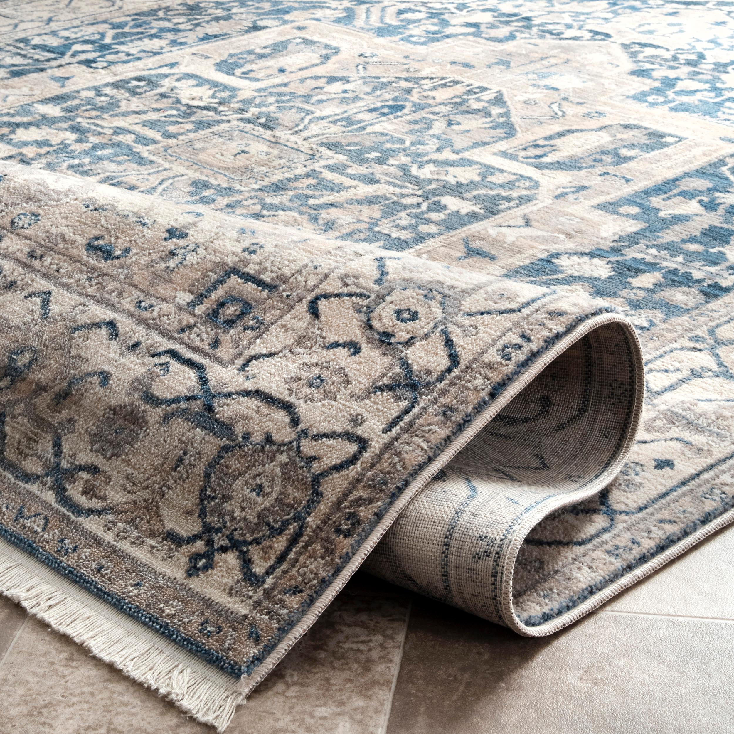 Nuloom Harriet Oriental/Persian 4x6 Indoor Area Rug for Living Room Bedroom Dining Room Kitchen, Grey/Multicolor