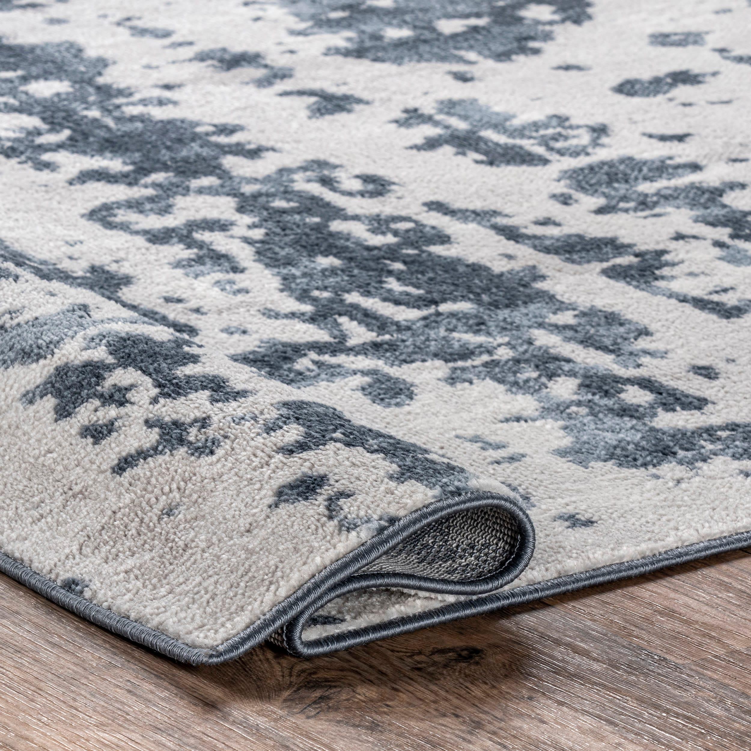 4'3"x6' Ginny Contemporary Speckled Abstract Area Rug Blue - nuLOOM: Machine Made, Low Pile, Indoor Use
