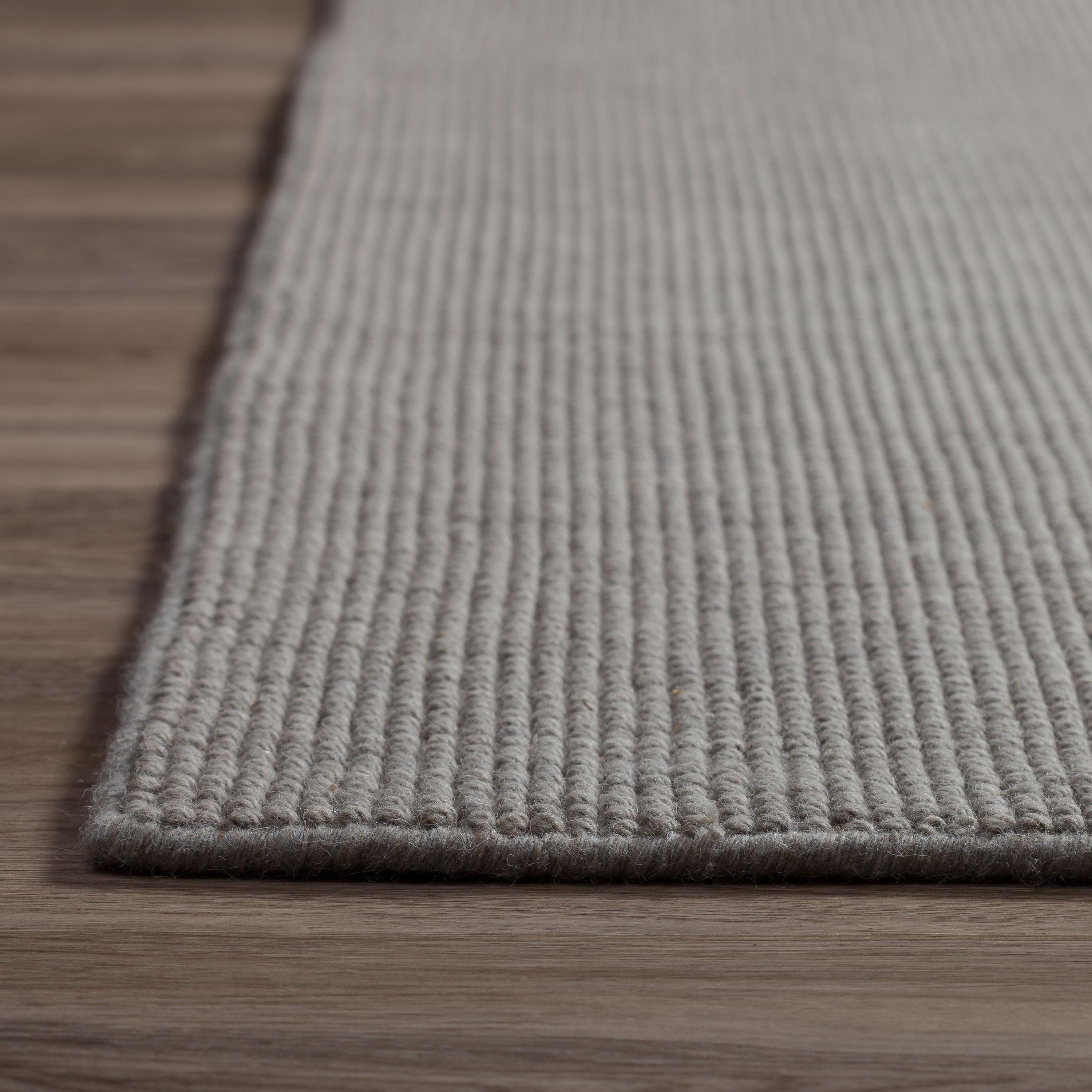 Addison Rugs Jaxon 4 x 6 (ft) Loomed Wool Grey Rectangular Indoor Solid Farmhouse/Cottage Area rug