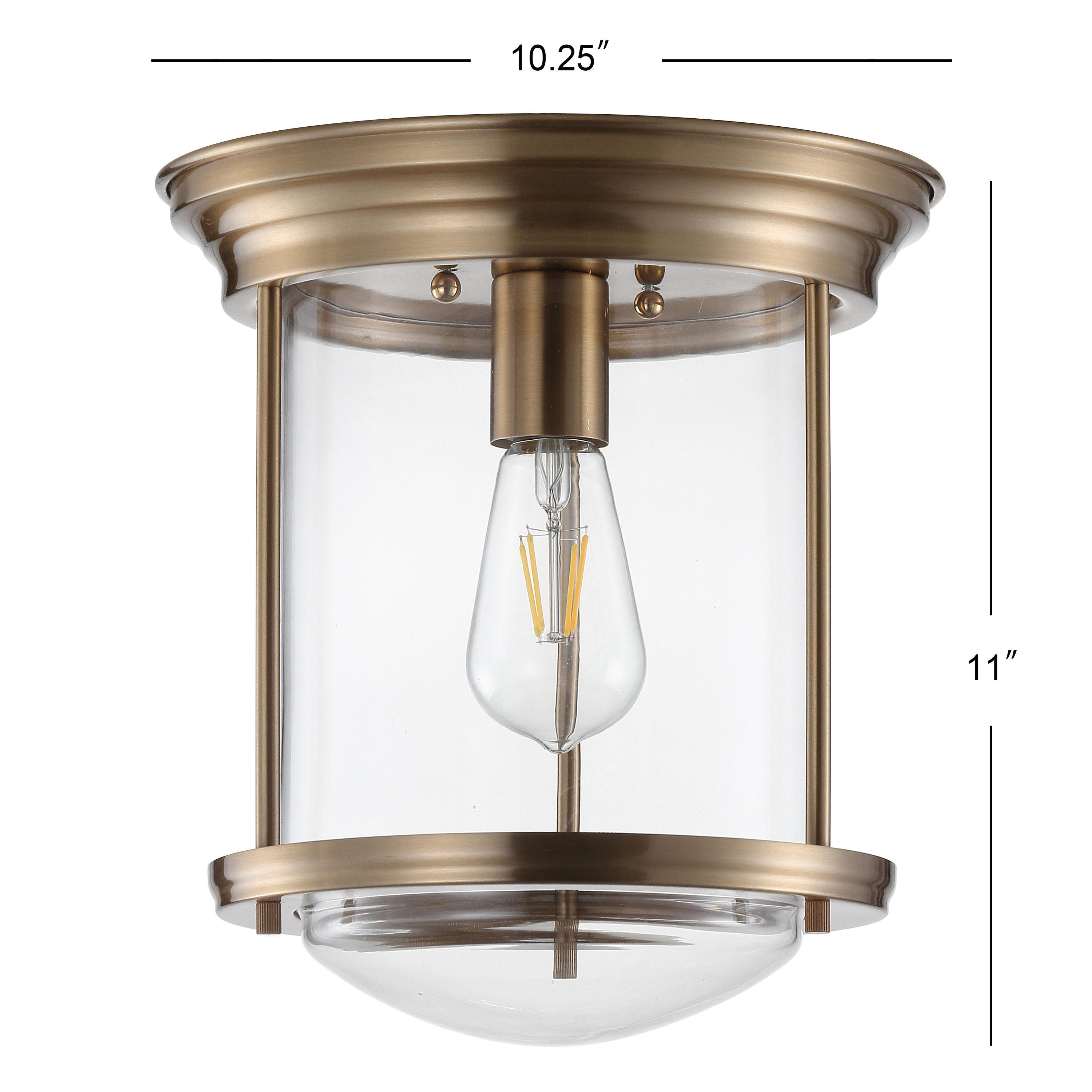 JONATHAN Y JYL7440C Savannah 10.25" Metal/Glass LED Flush Mount, Traditional,Transitional, Dimmable, 2700K Cozy Warm Light Kitchen,Hallway,Bathroom,Stairwell, Chrome