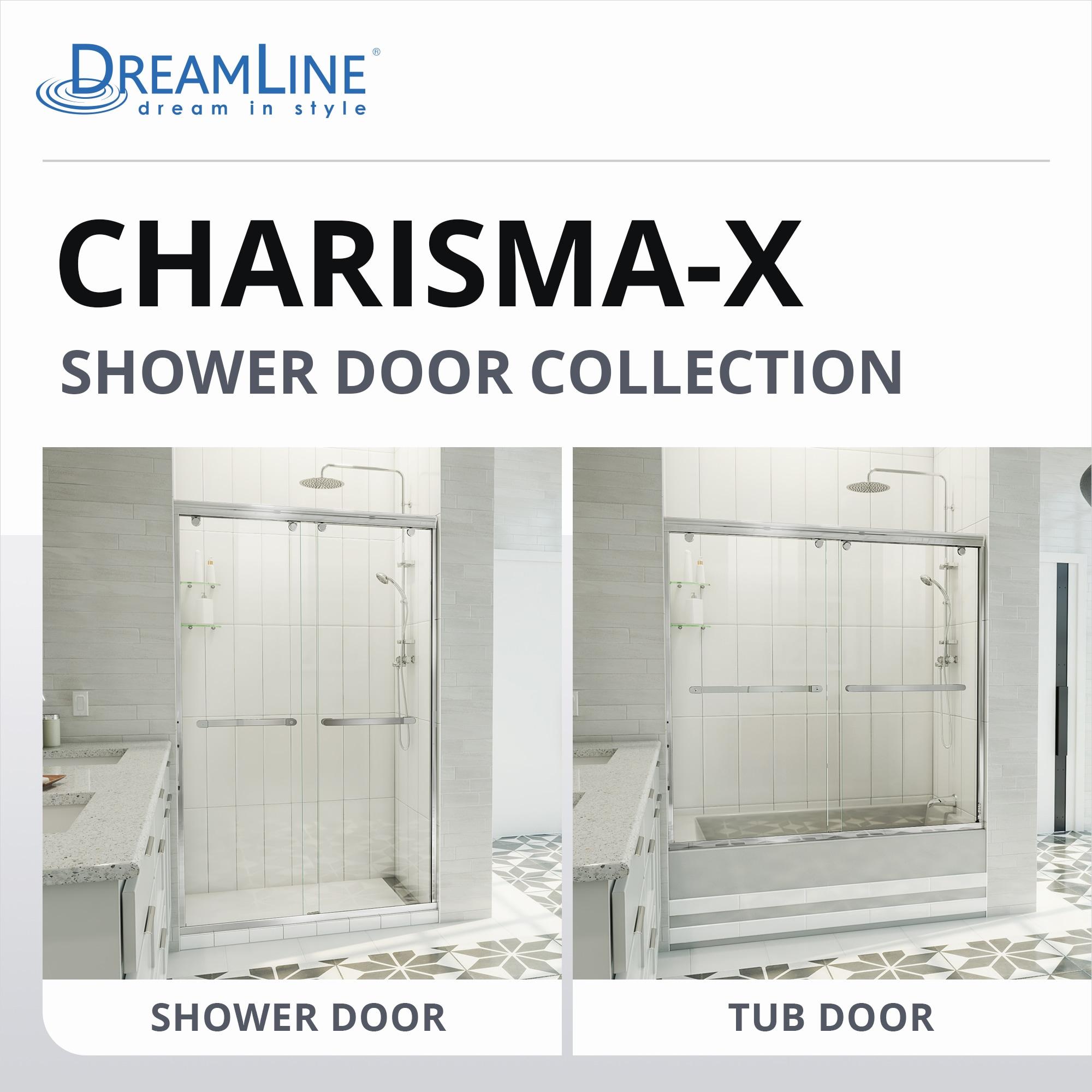 DreamLine Charisma-X 56-60 in. W x 76 in. H Frameless Bypass Sliding Shower Door