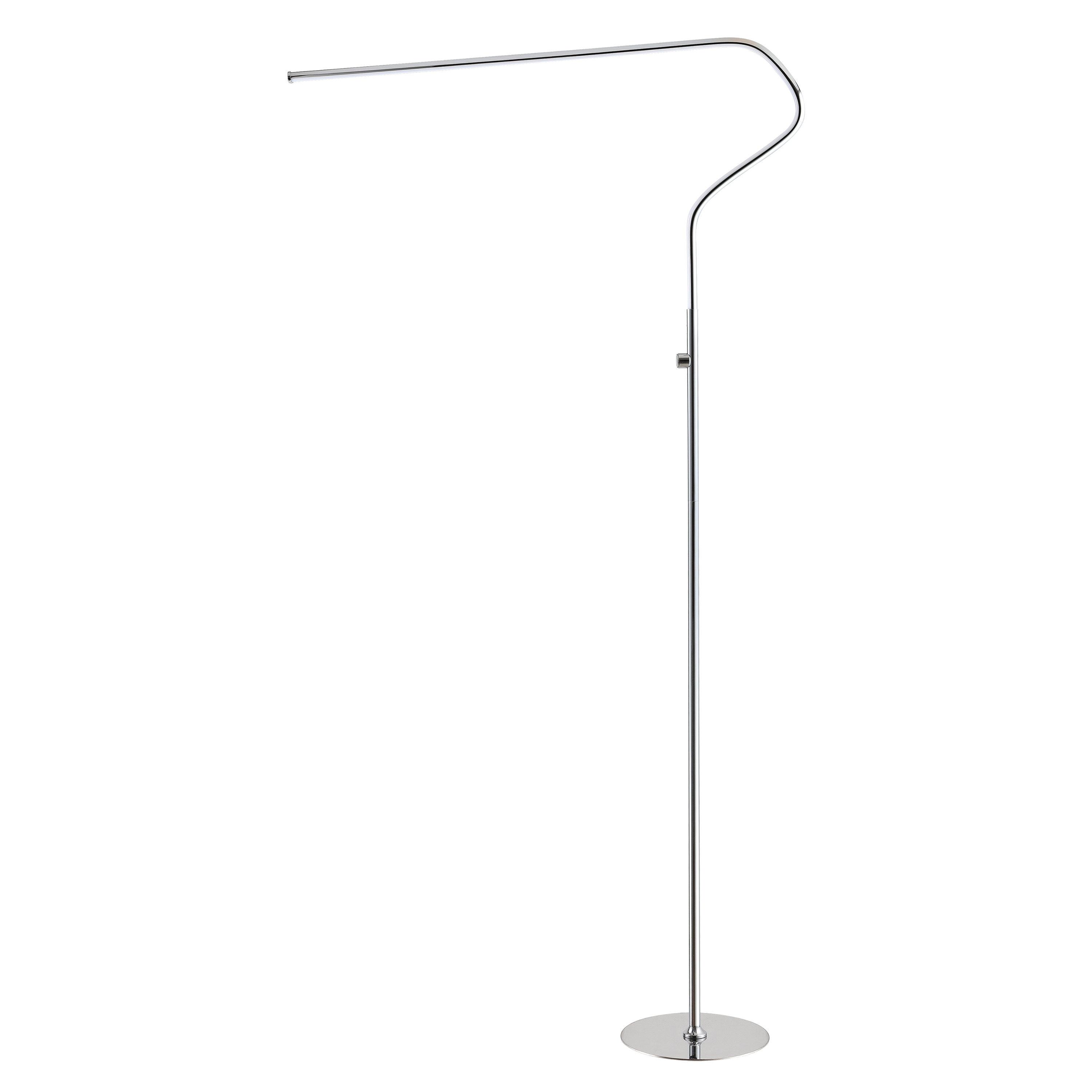 JONATHAN Y JYL7020A Julian 65.25" Integrated LED Metal Floor Lamp, Minimalistic, Modern, Contemporary for living room, dinning room, bedroom, office, Chrome