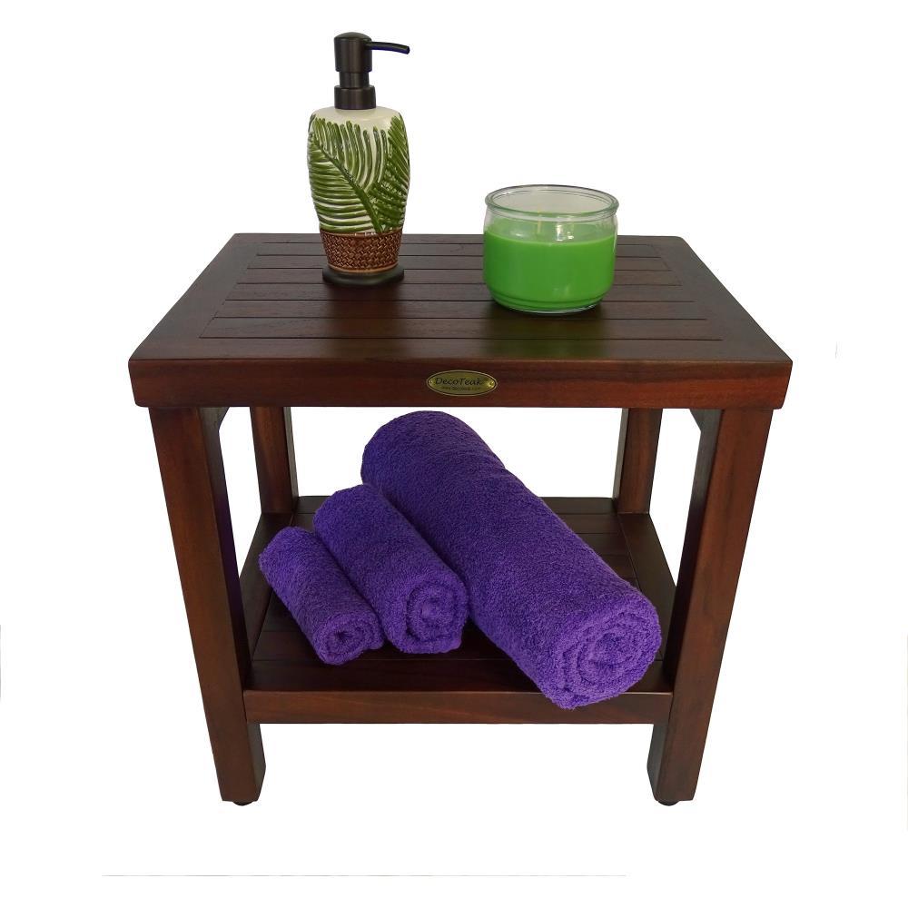 Decoteak Eleganto, Teak Shower Bench, Teak Wood Shower Bench, Teak Shower Bench, Teak Shower Stool