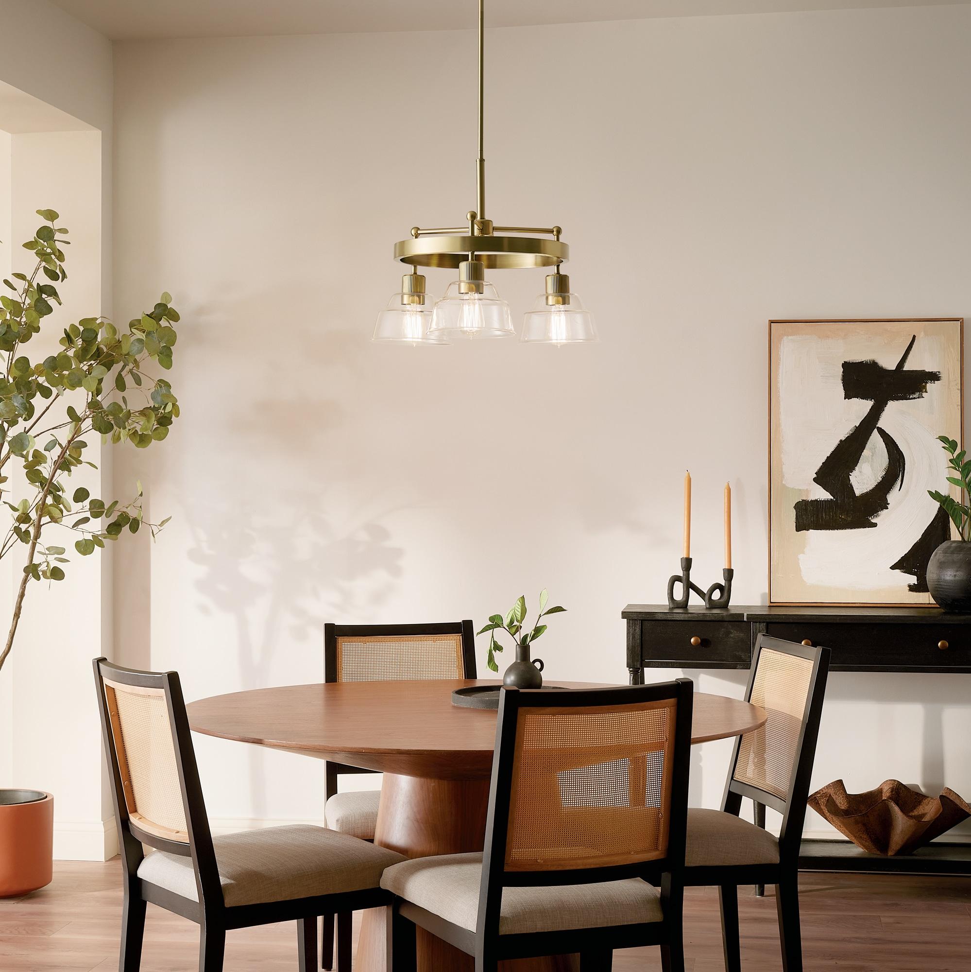 Kichler Lighting Eastmont 3 - Light Chandelier in  Brushed Brass