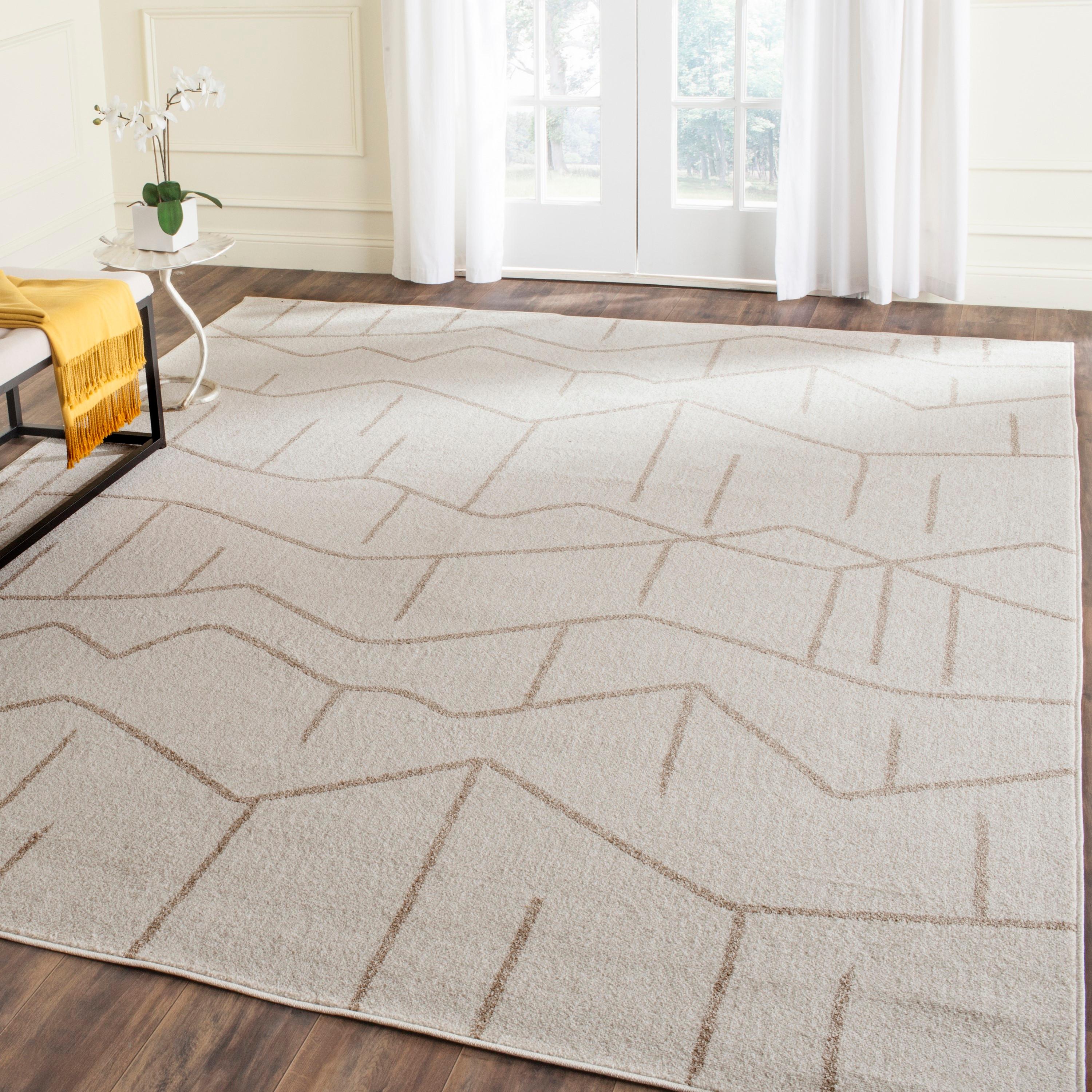 Amherst AMT429 Power Loomed Area Rug - Ivory/Grey - 8'x10' - Safavieh.